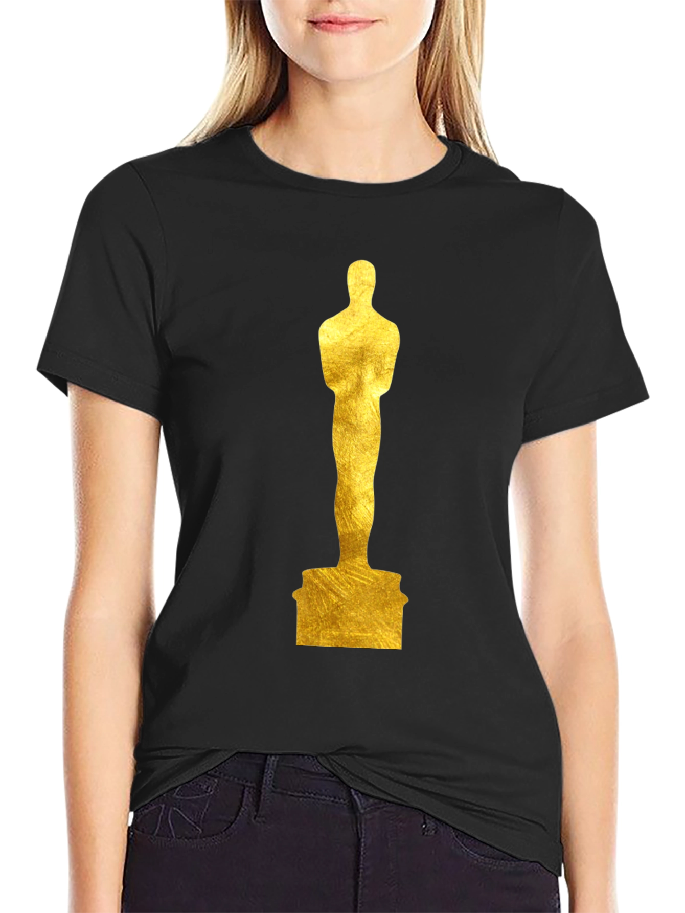 Oscar Statue Graphic Tee - Black T-Shirt