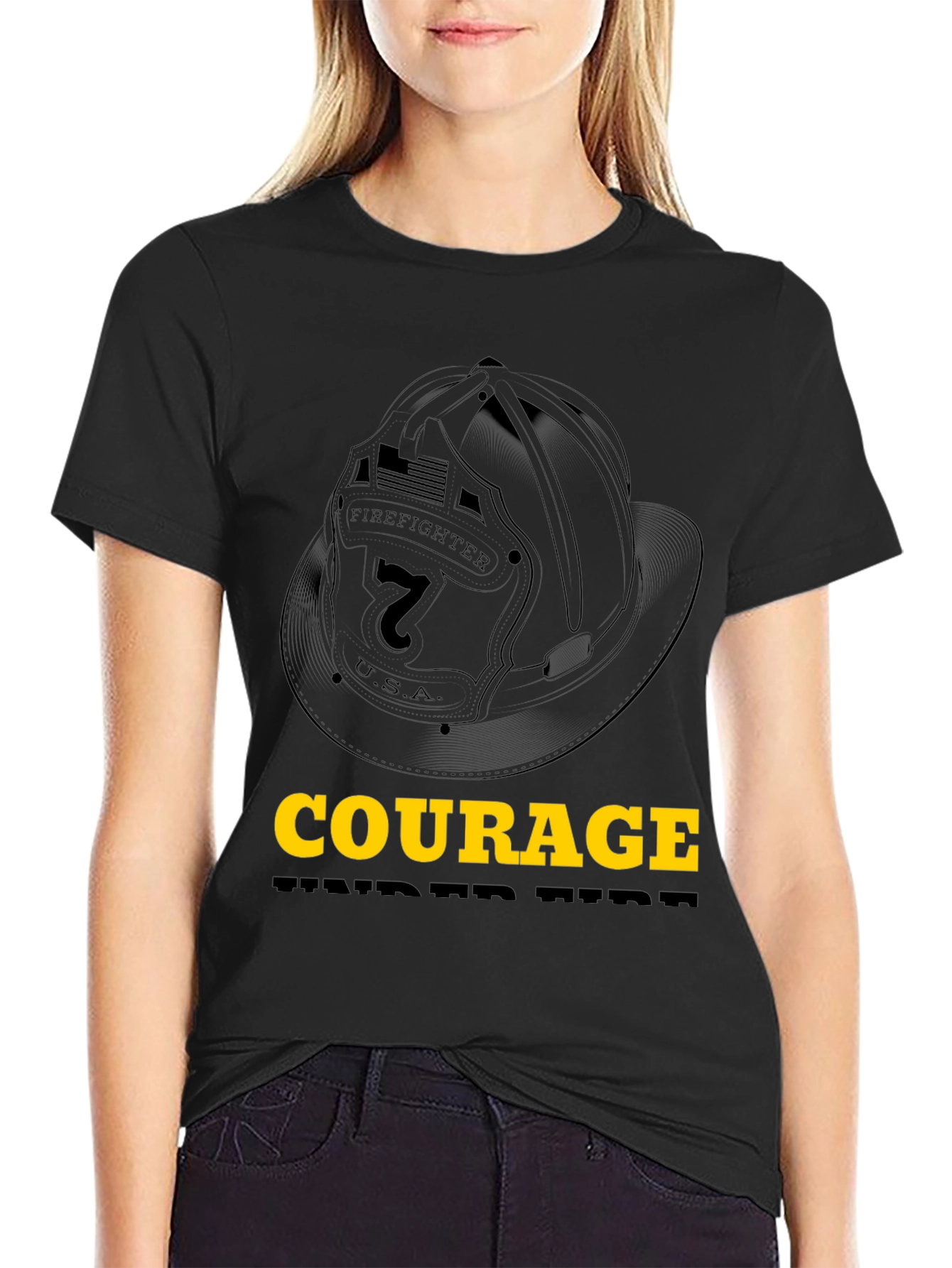 Courage Firefighter Graphic Tee