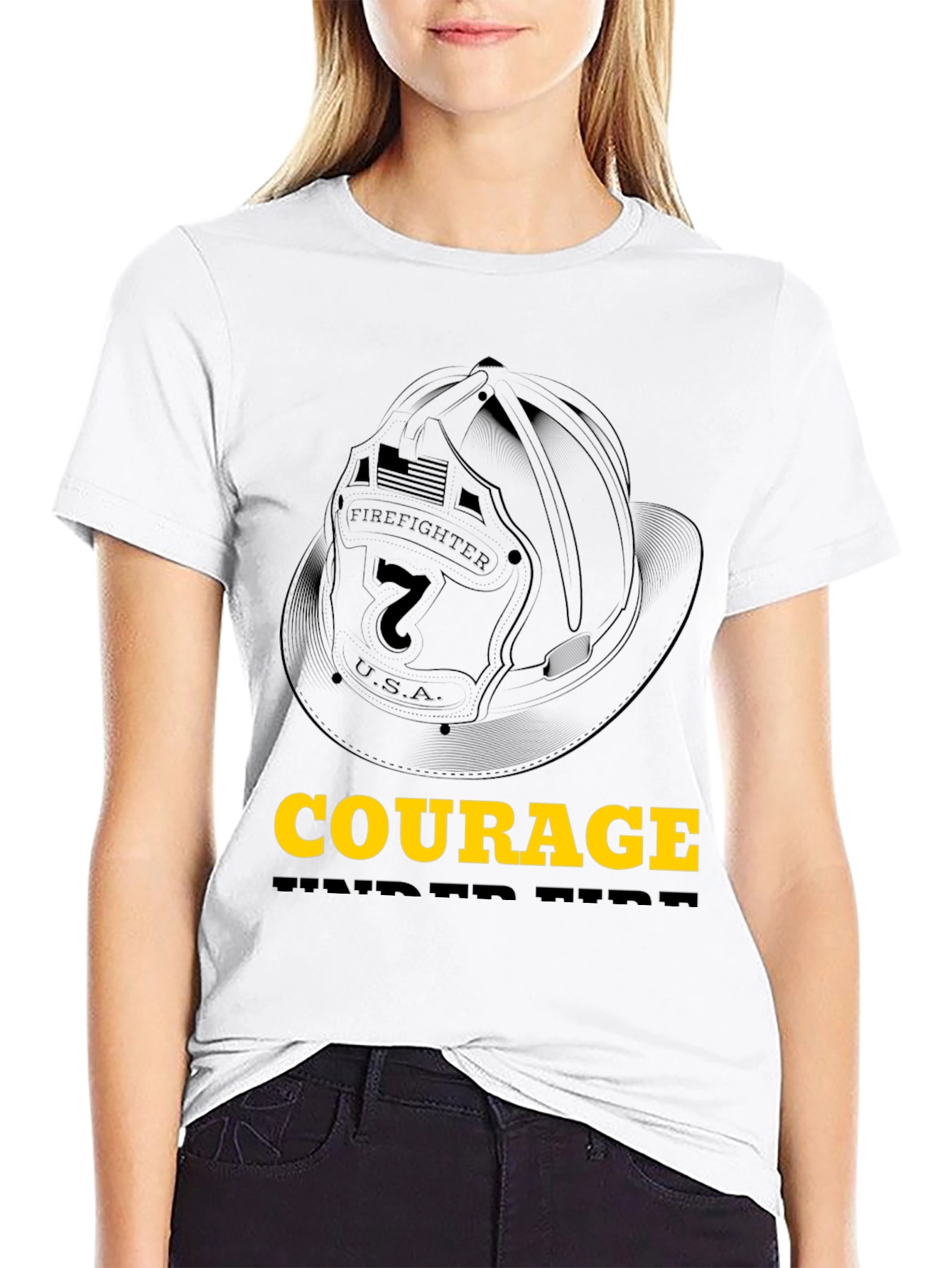 Courage Firefighter Graphic Tee