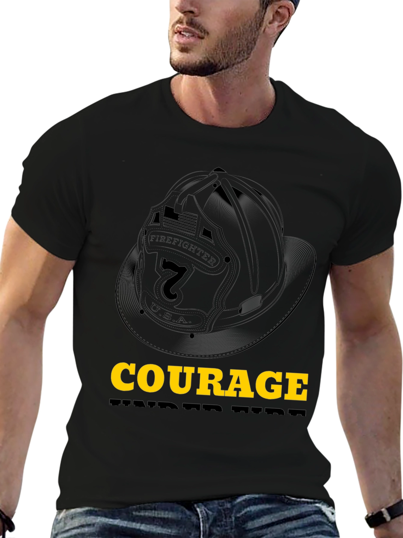 Courage Firefighter Graphic Tee