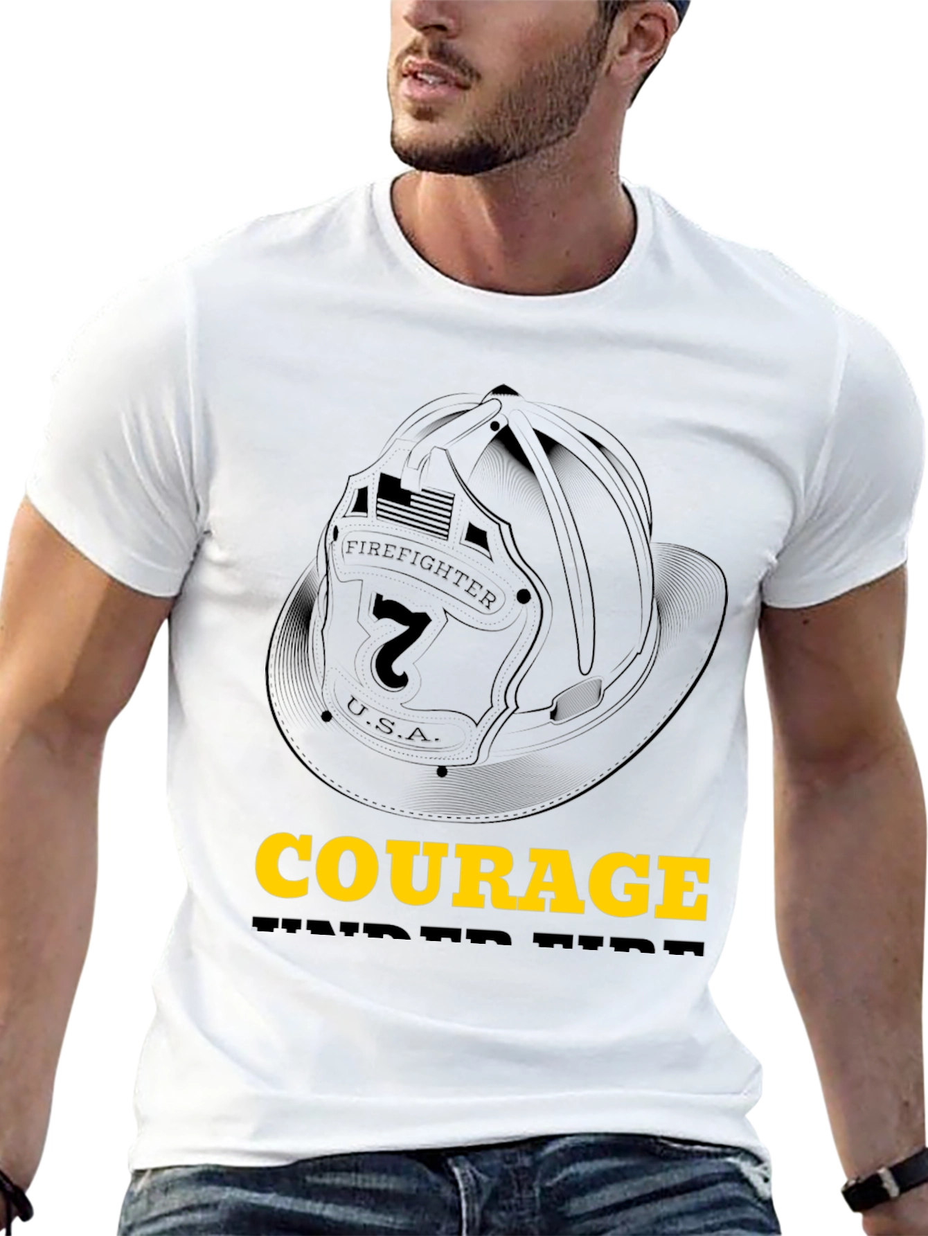 Courage Firefighter Graphic Tee