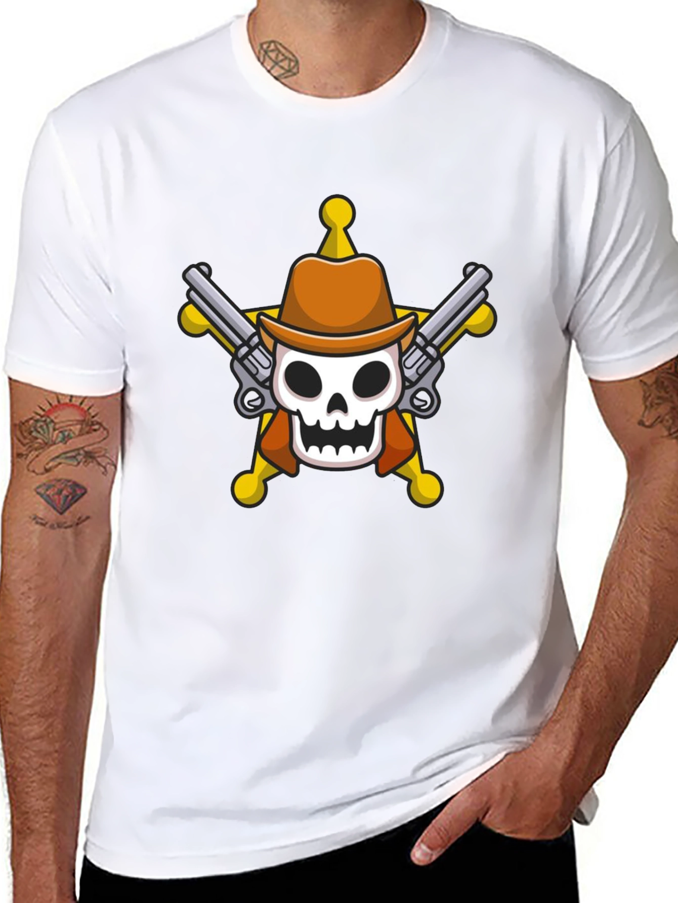 Skull Cowboy T-Shirt - Western Style Tee
