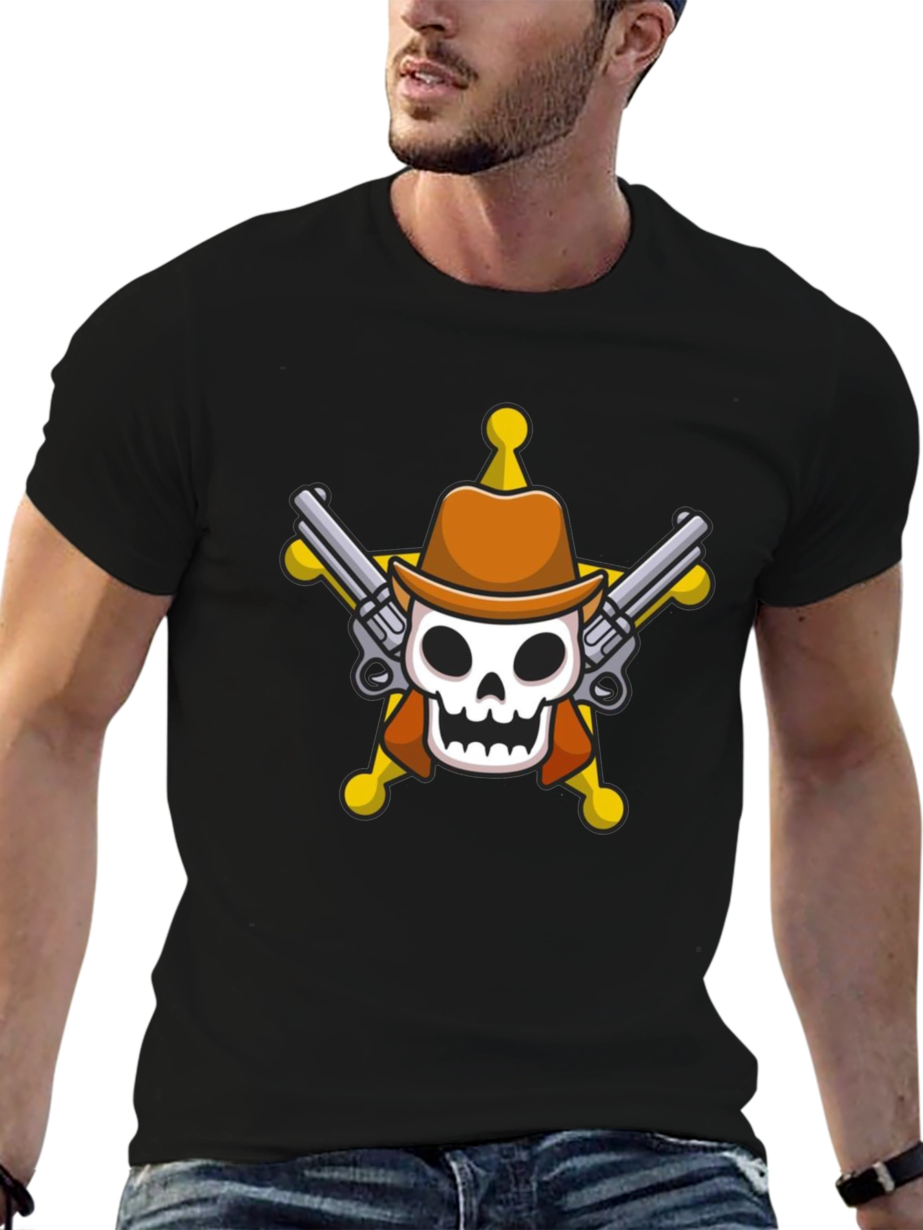 Skull Cowboy T-Shirt - Western Style Tee