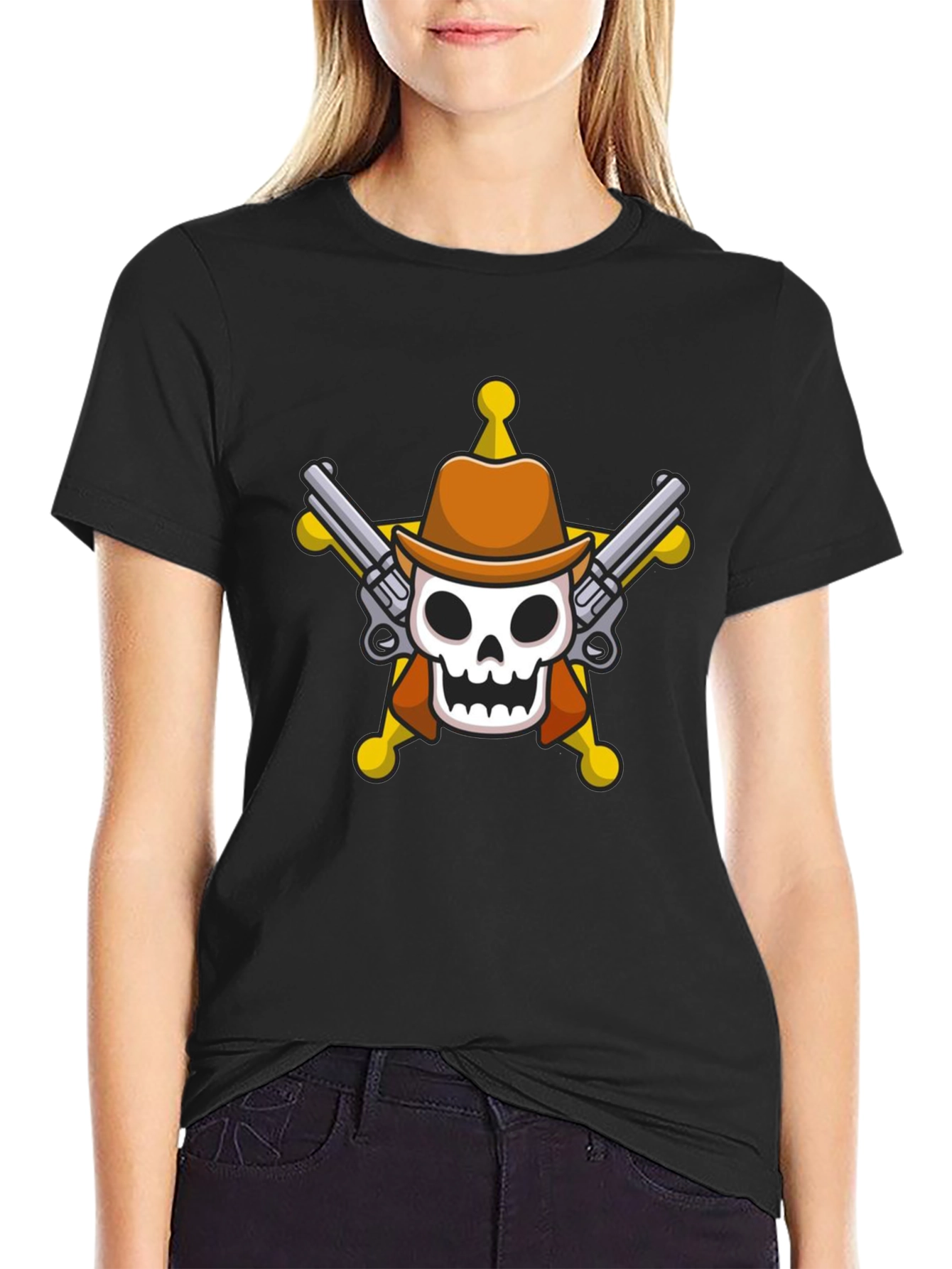 Skull Cowboy T-Shirt - Western Style Tee