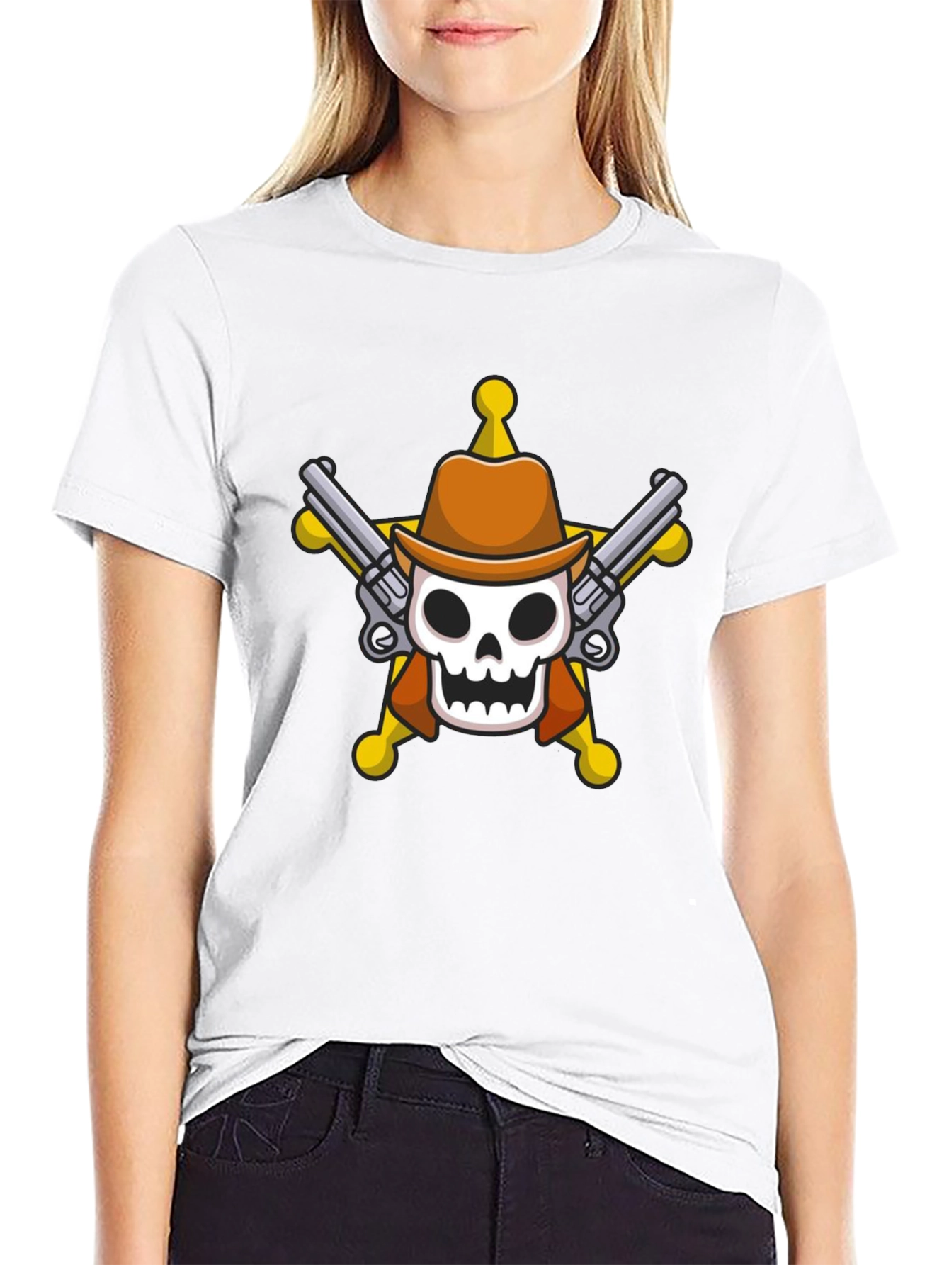 Skull Cowboy T-Shirt - Western Style Tee