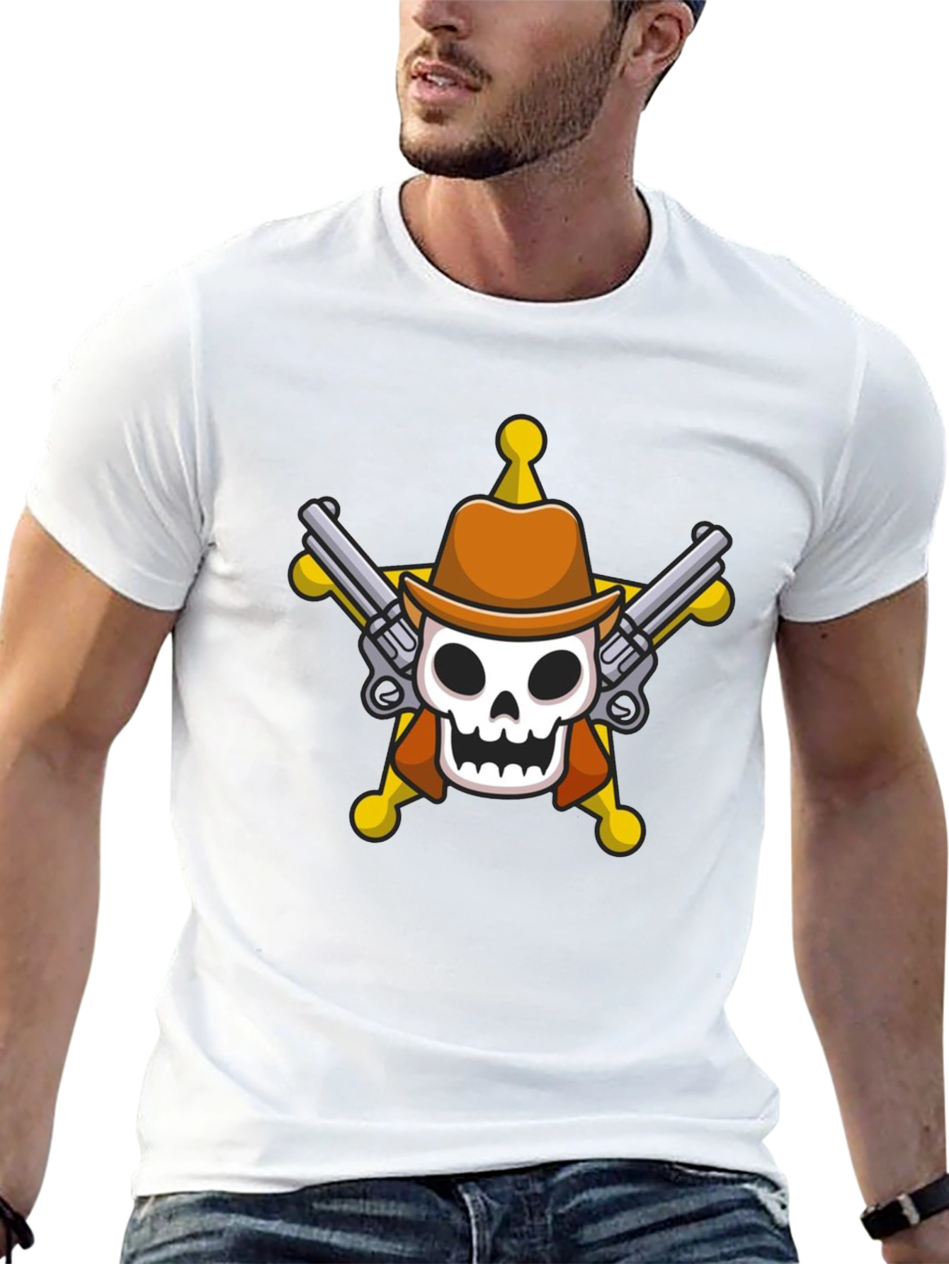 Skull Cowboy T-Shirt - Western Style Tee