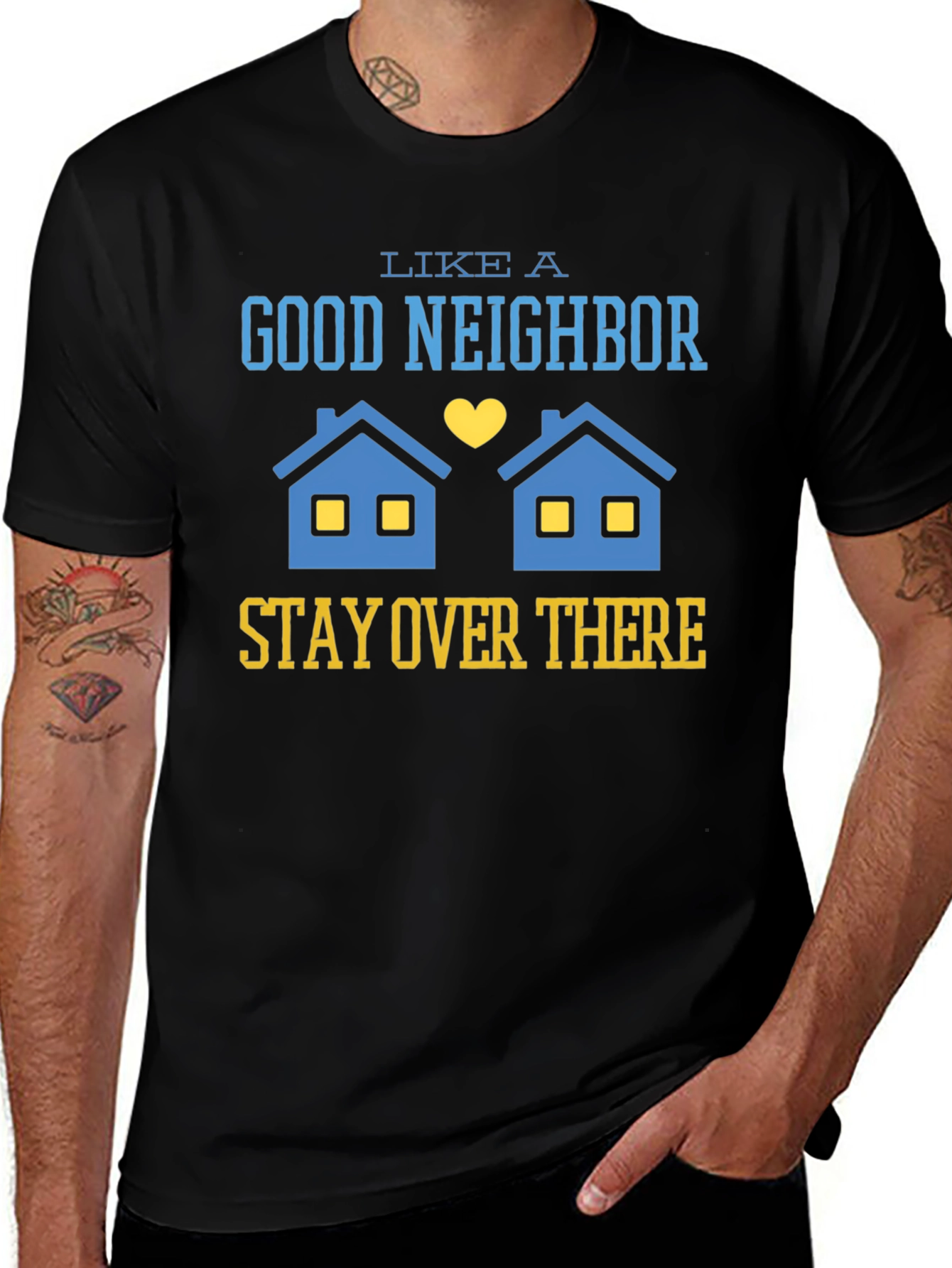 Stay Over There T-Shirt Funny Neighbor Tee