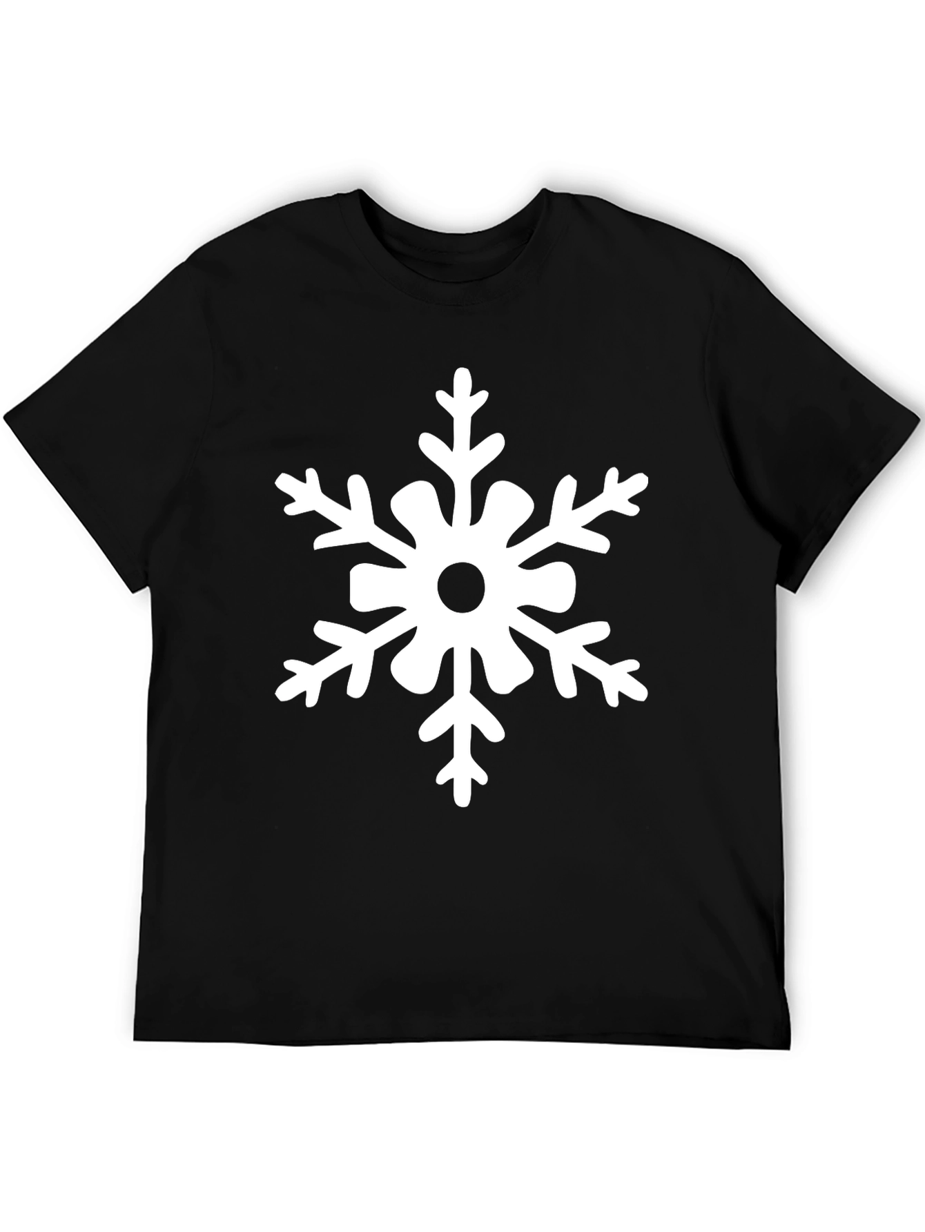 Snowflake Graphic Tee - Black Holiday Shirt