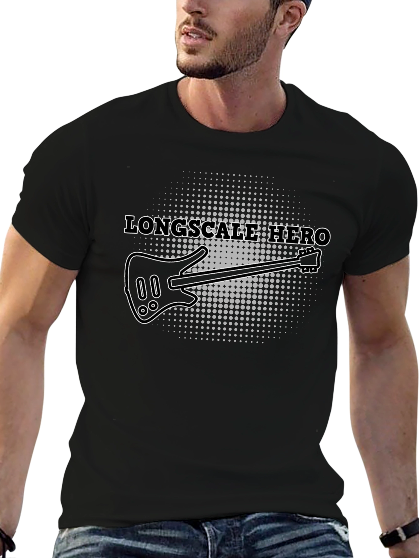 Longscale Hero Guitar Player T-Shirt