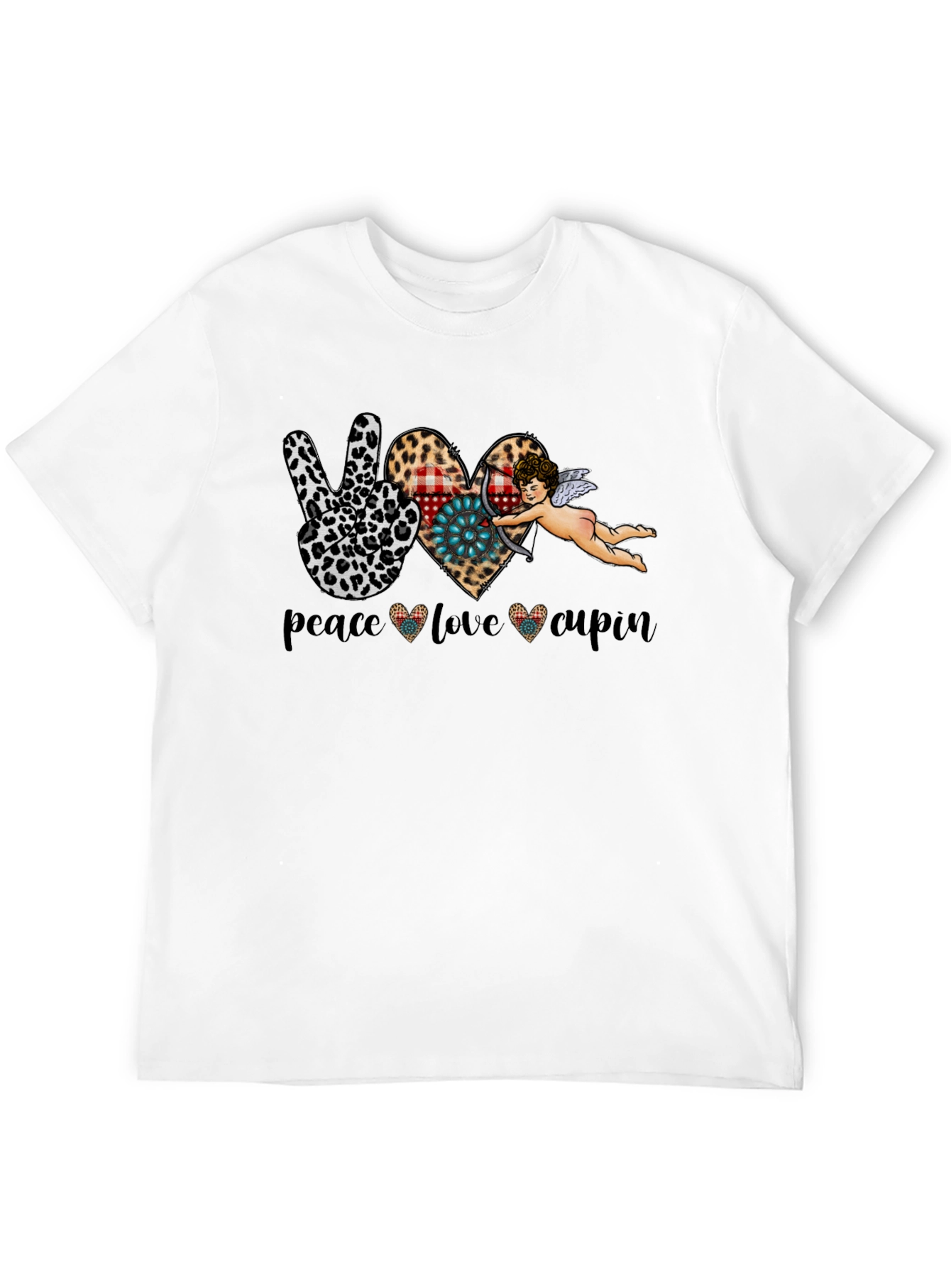 Peace Love Cupid Graphic T-Shirt