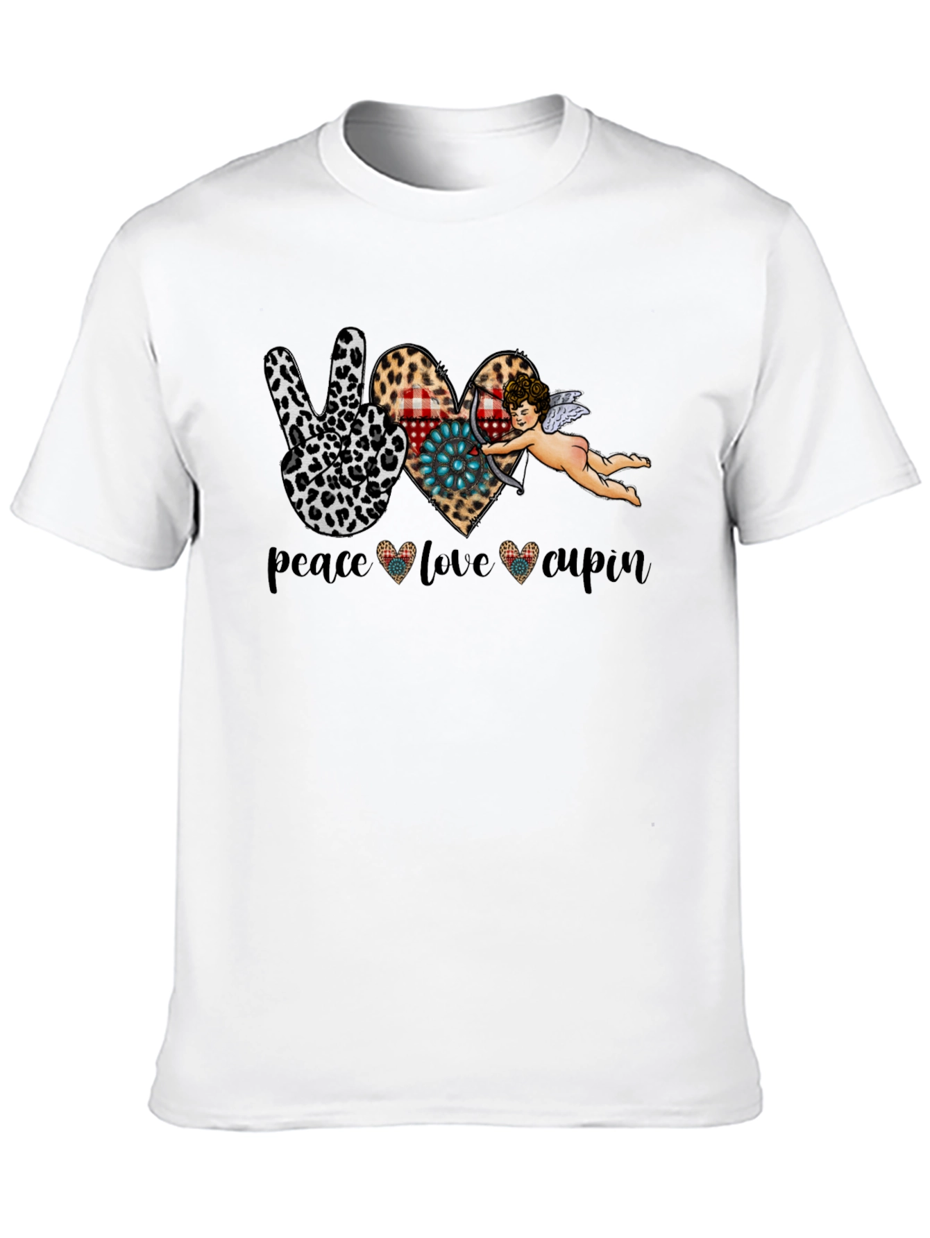 Peace Love Cupid Graphic T-Shirt