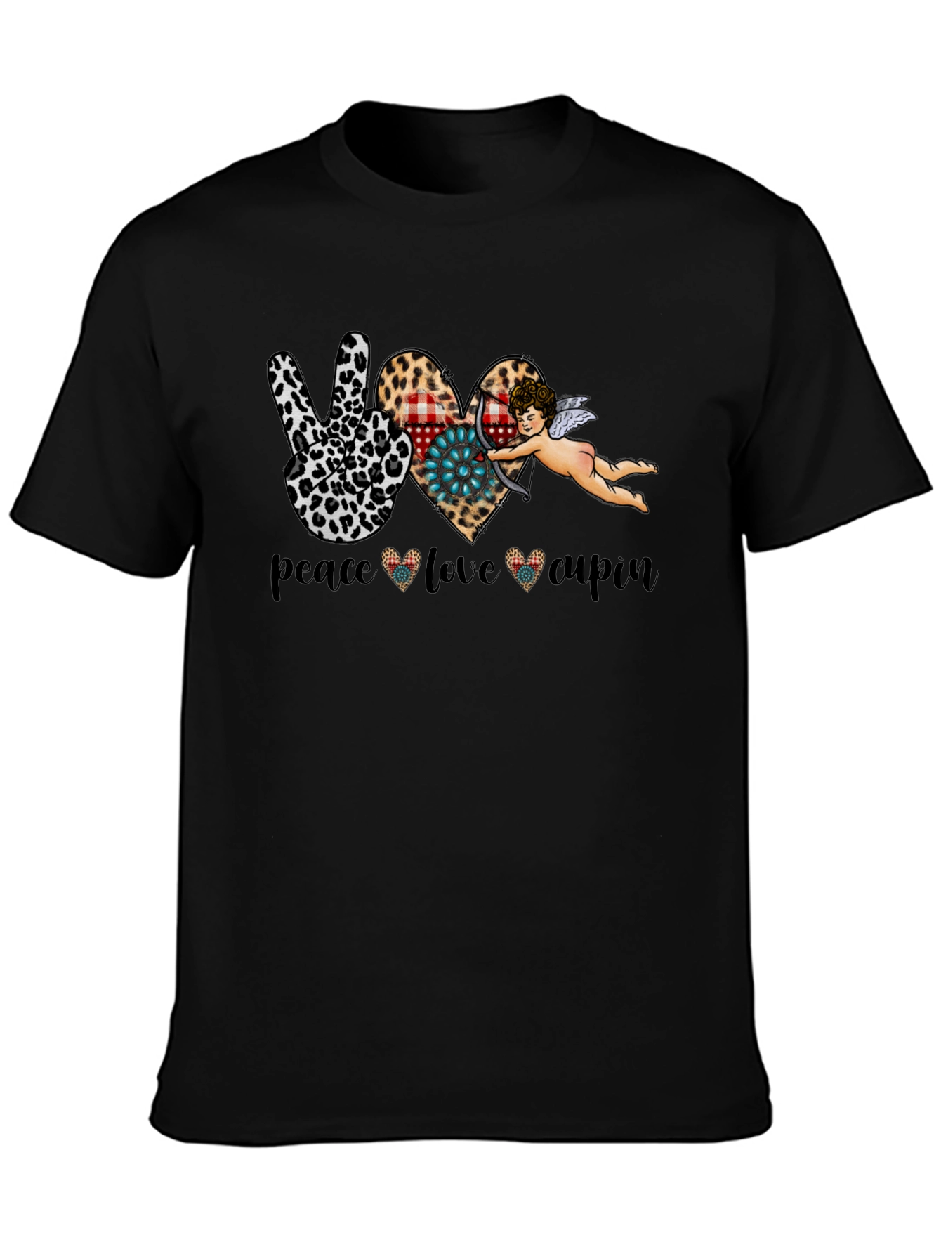 Peace Love Cupid Graphic T-Shirt