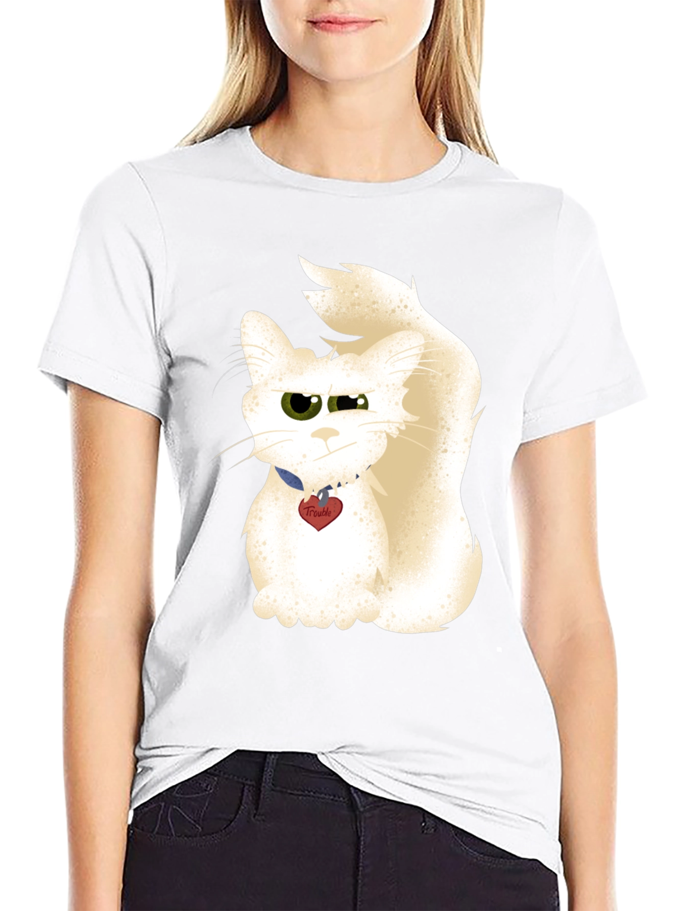 Funny Cat Graphic T-Shirt - Trouble Maker Tee