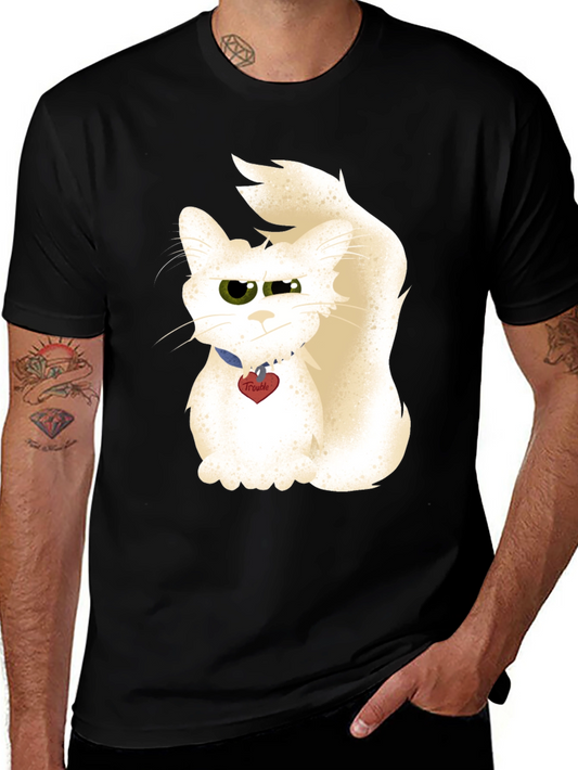 Funny Cat Graphic T-Shirt - Trouble Maker Tee