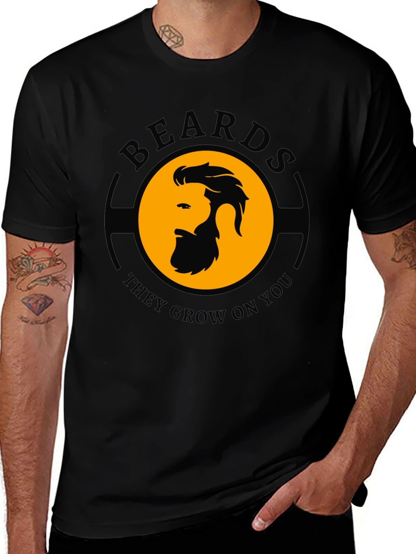 Beards They Grow On You Graphic Tee