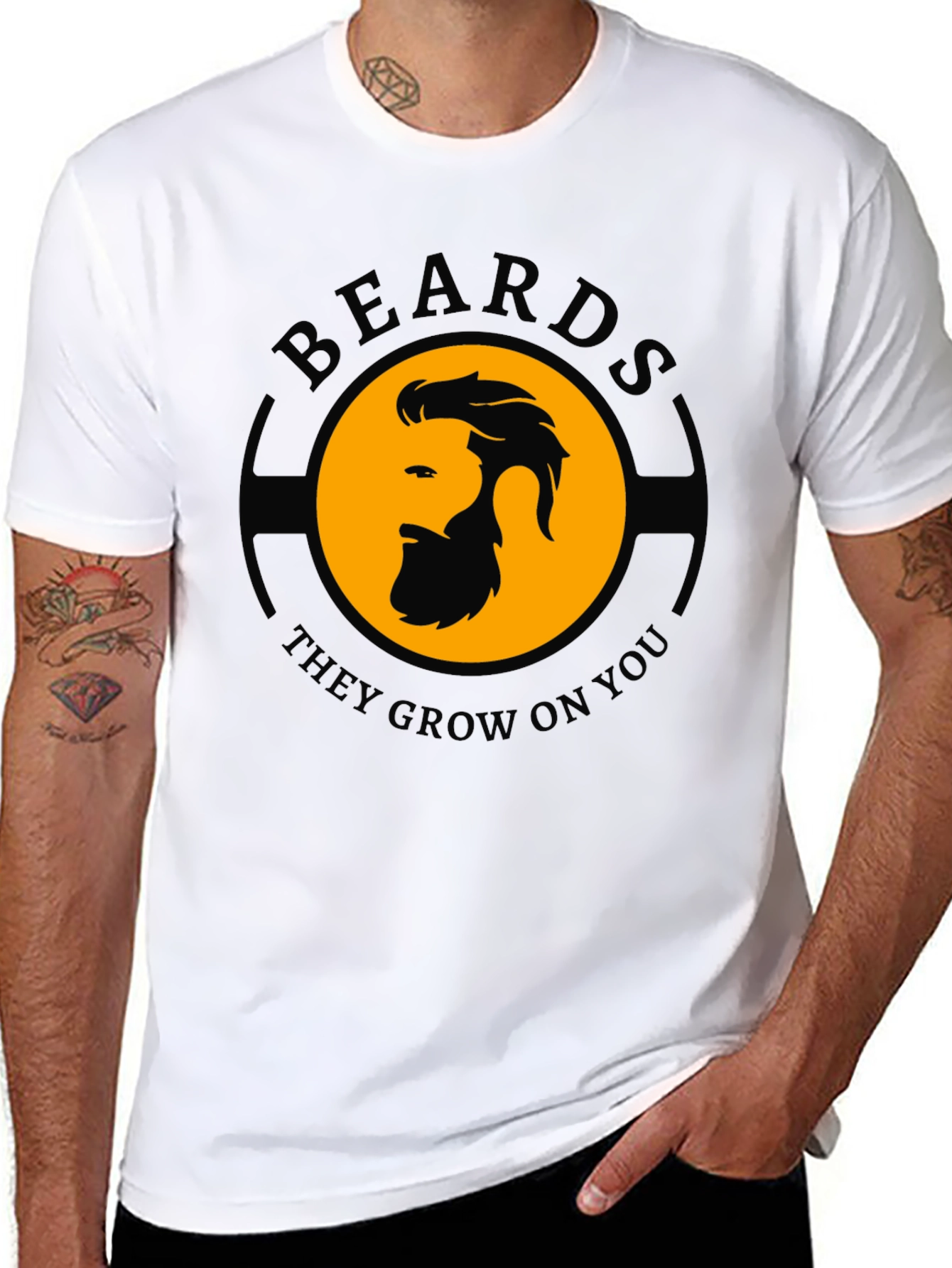 Beards They Grow On You Graphic Tee