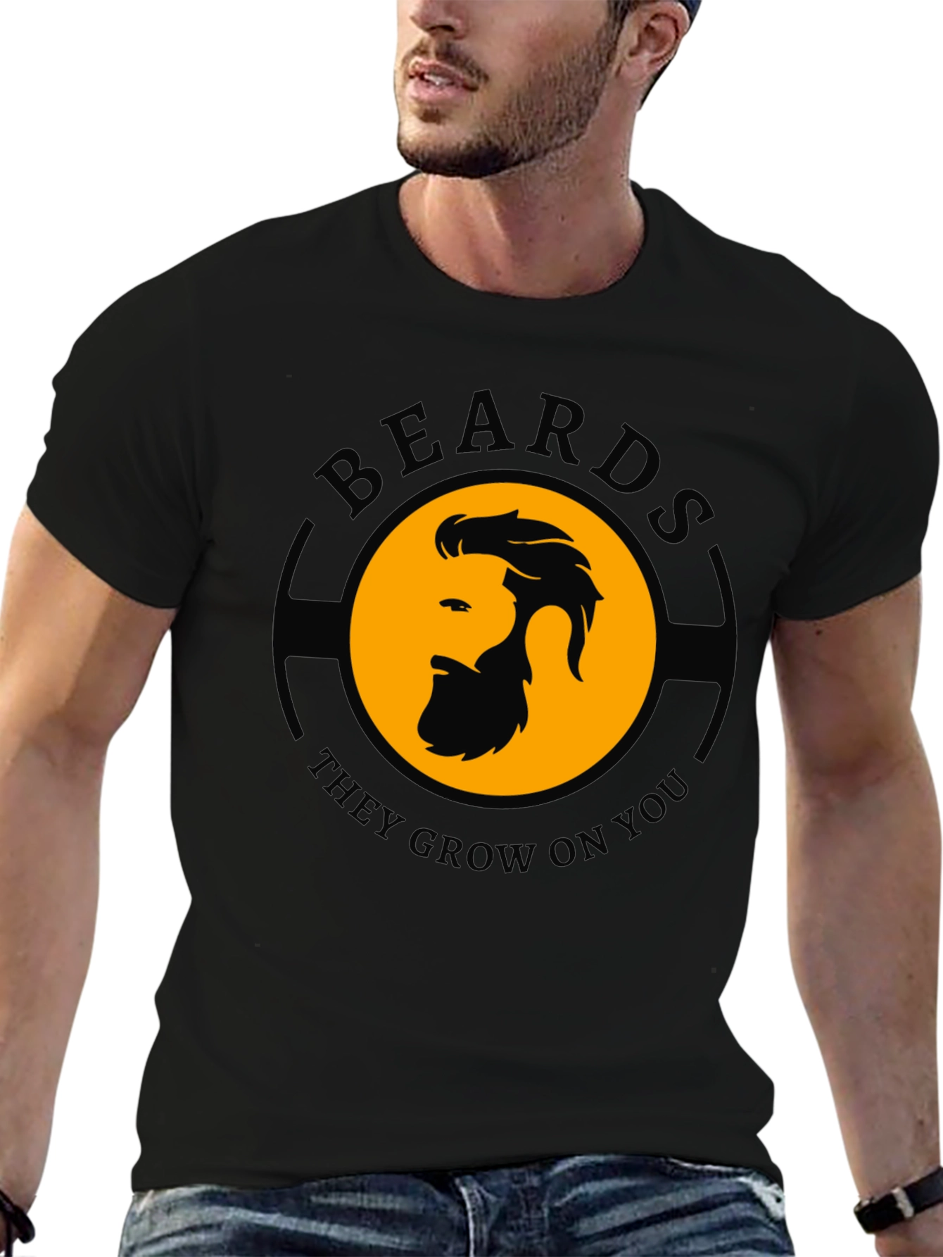 Beards They Grow On You Graphic Tee
