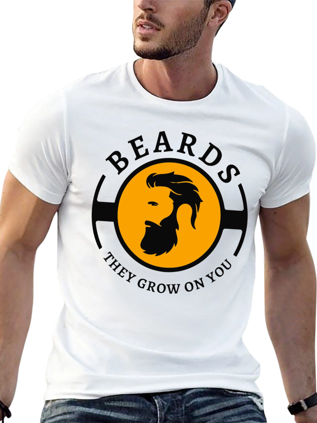 Beards They Grow On You Graphic Tee