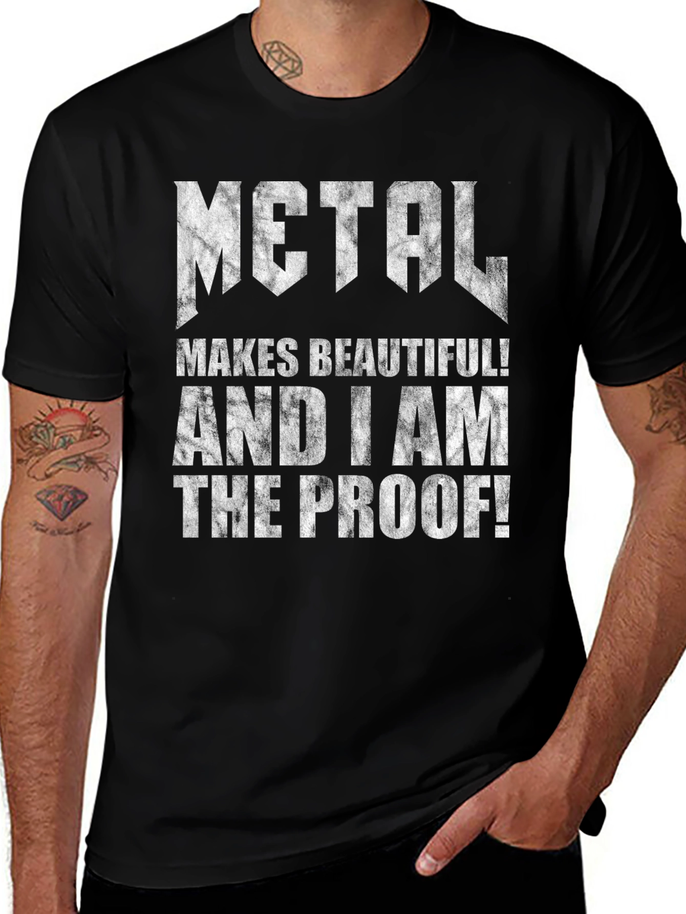 Metal Makes Beautiful T-Shirt: Rock Music Tee