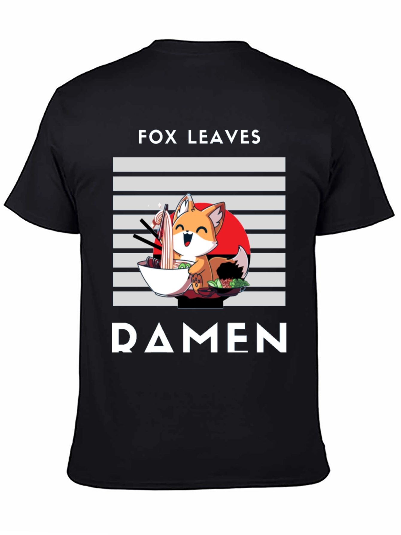Fox Leaves Ramen Graphic T-Shirt