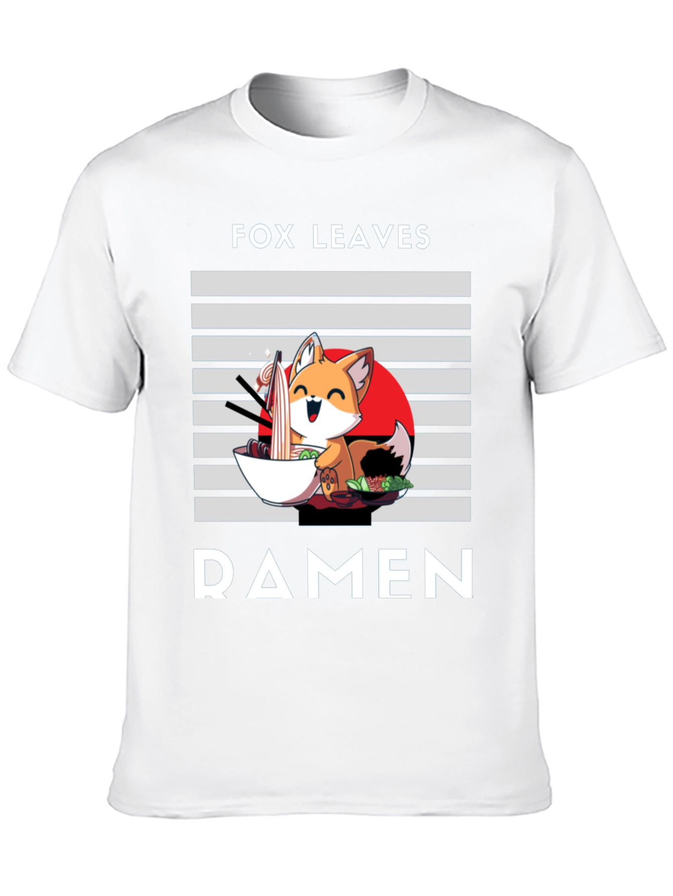 Fox Leaves Ramen Graphic T-Shirt