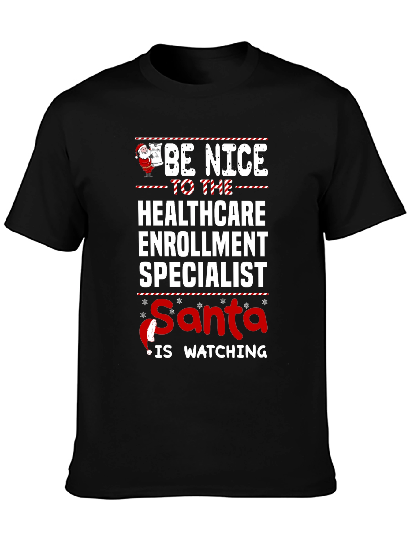 Healthcare Enrollment Specialist Santa Christmas T-Shirt