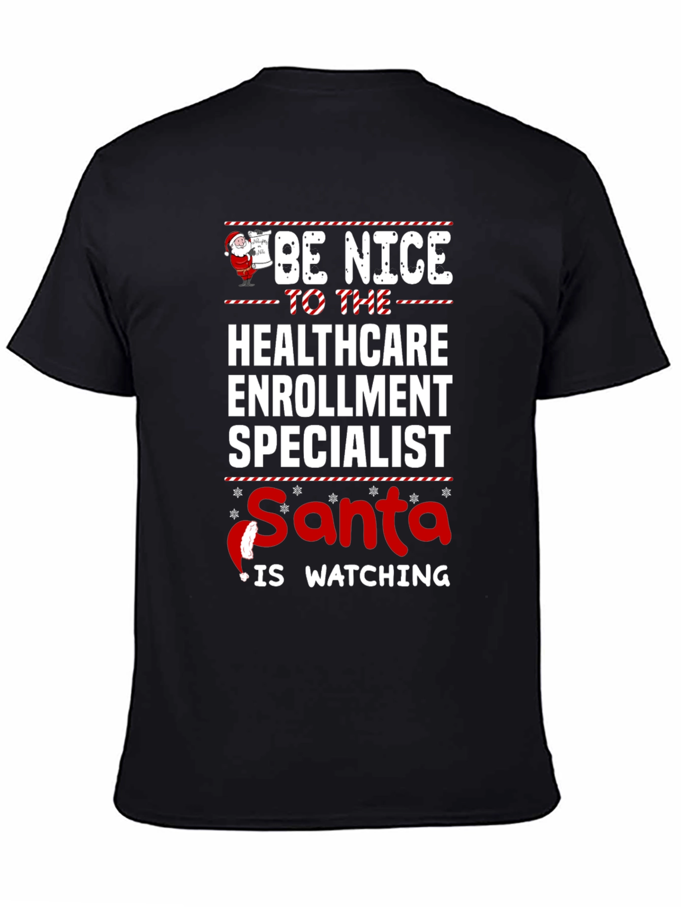 Healthcare Enrollment Specialist Santa Christmas T-Shirt