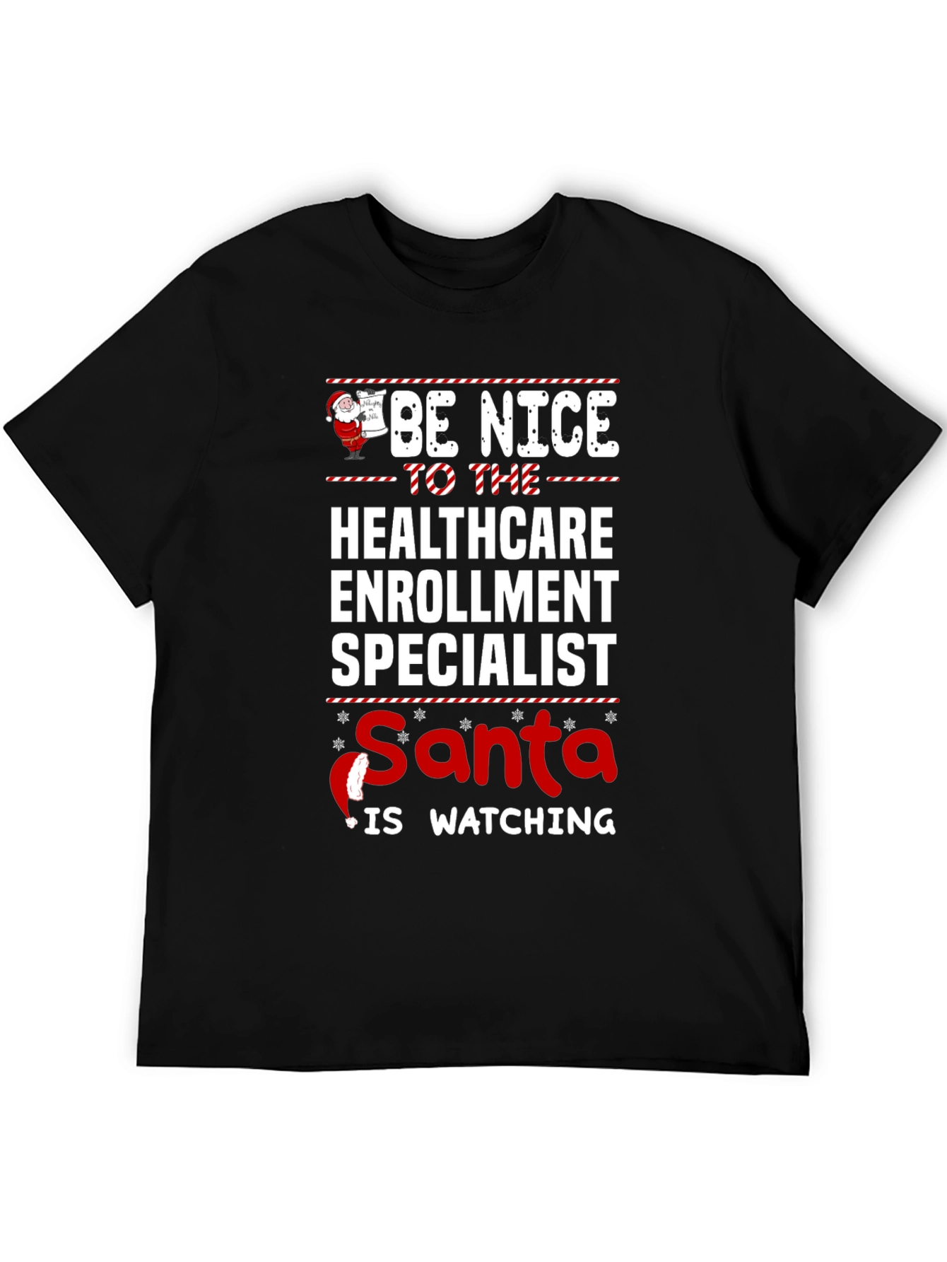Healthcare Enrollment Specialist Santa Christmas T-Shirt