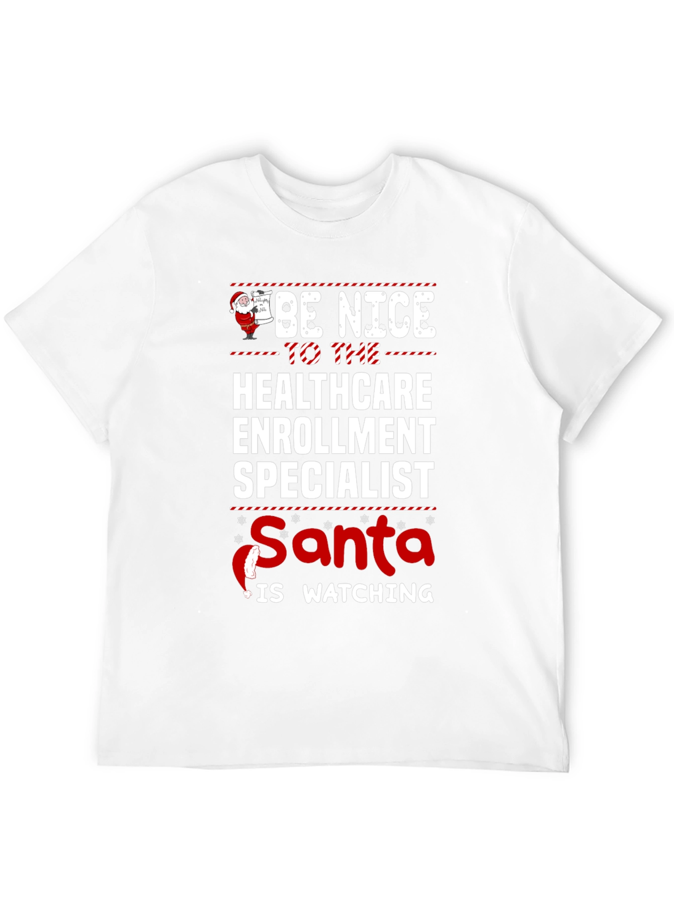 Healthcare Enrollment Specialist Santa Christmas T-Shirt