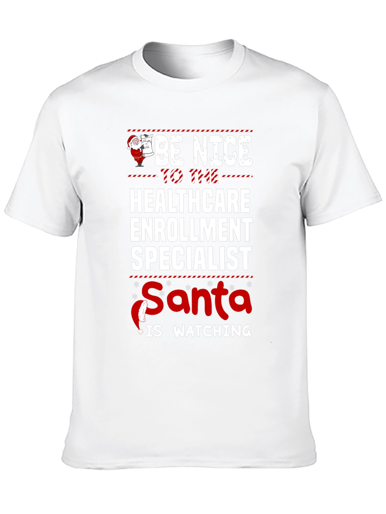 Healthcare Enrollment Specialist Santa Christmas T-Shirt