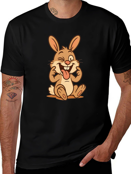Funny Bunny T-Shirt - Whimsical Cartoon Graphic Tee