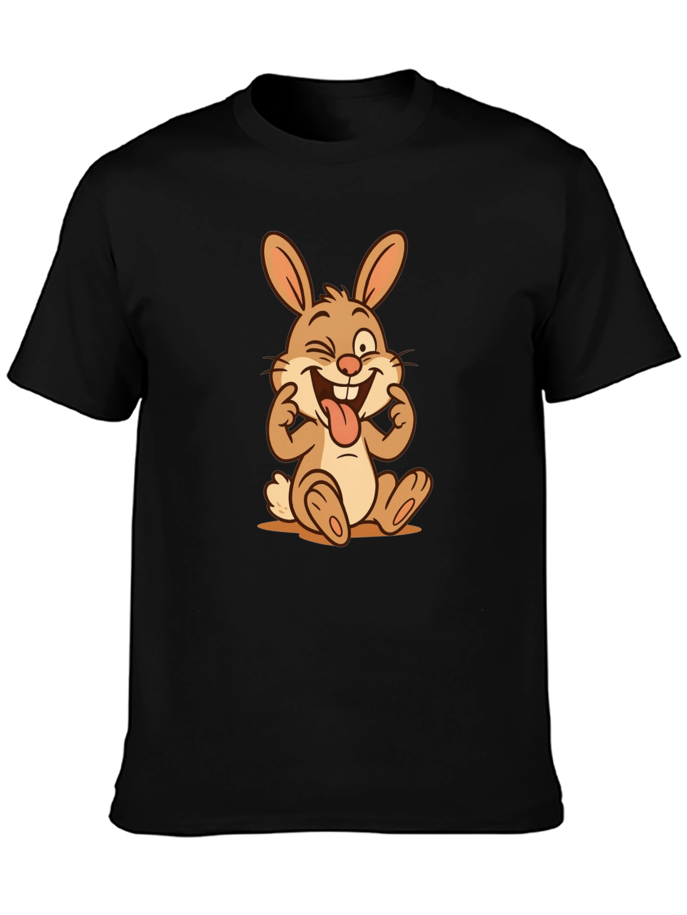 Funny Bunny T-Shirt - Whimsical Cartoon Graphic Tee