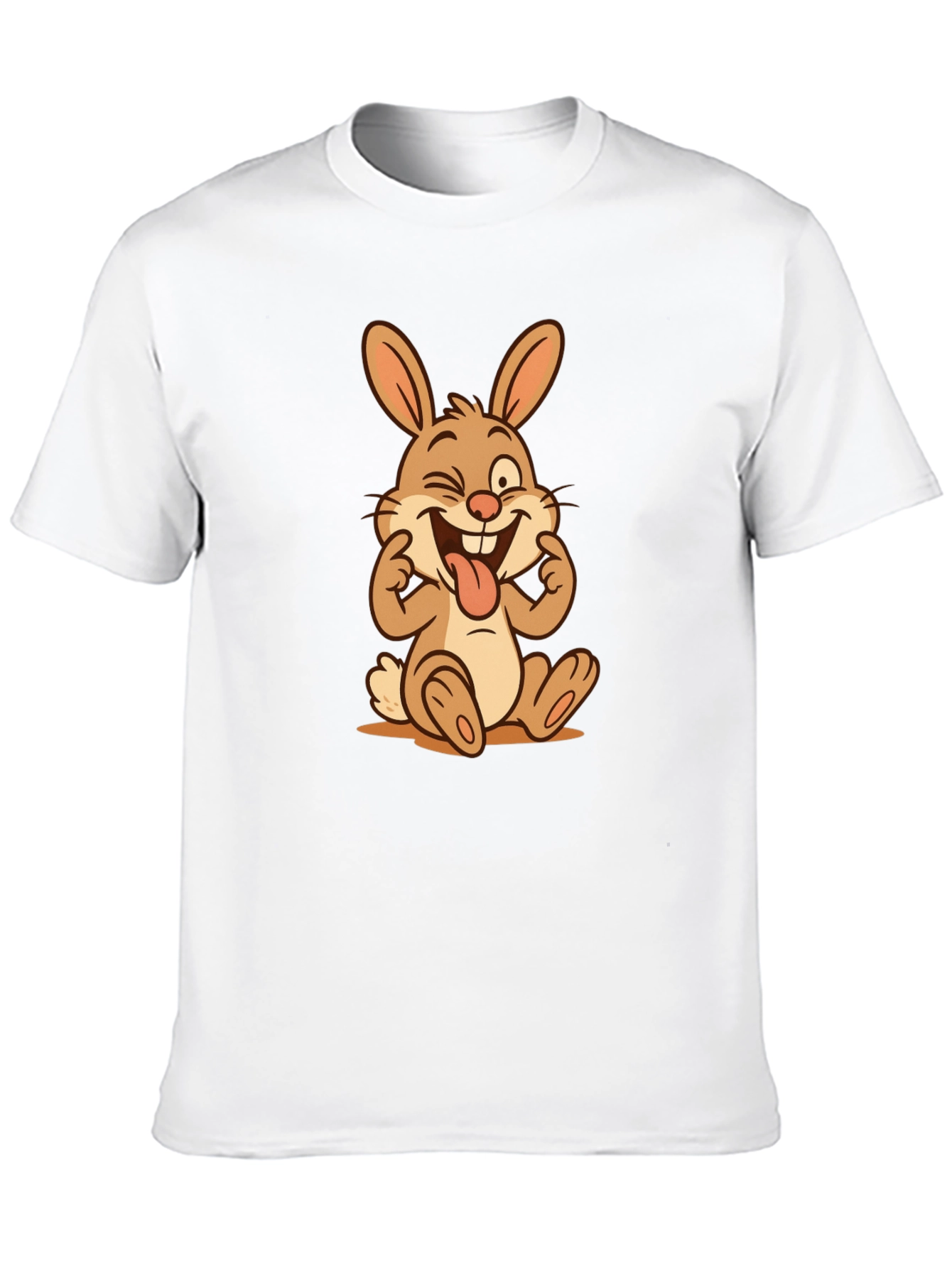 Funny Bunny T-Shirt - Whimsical Cartoon Graphic Tee