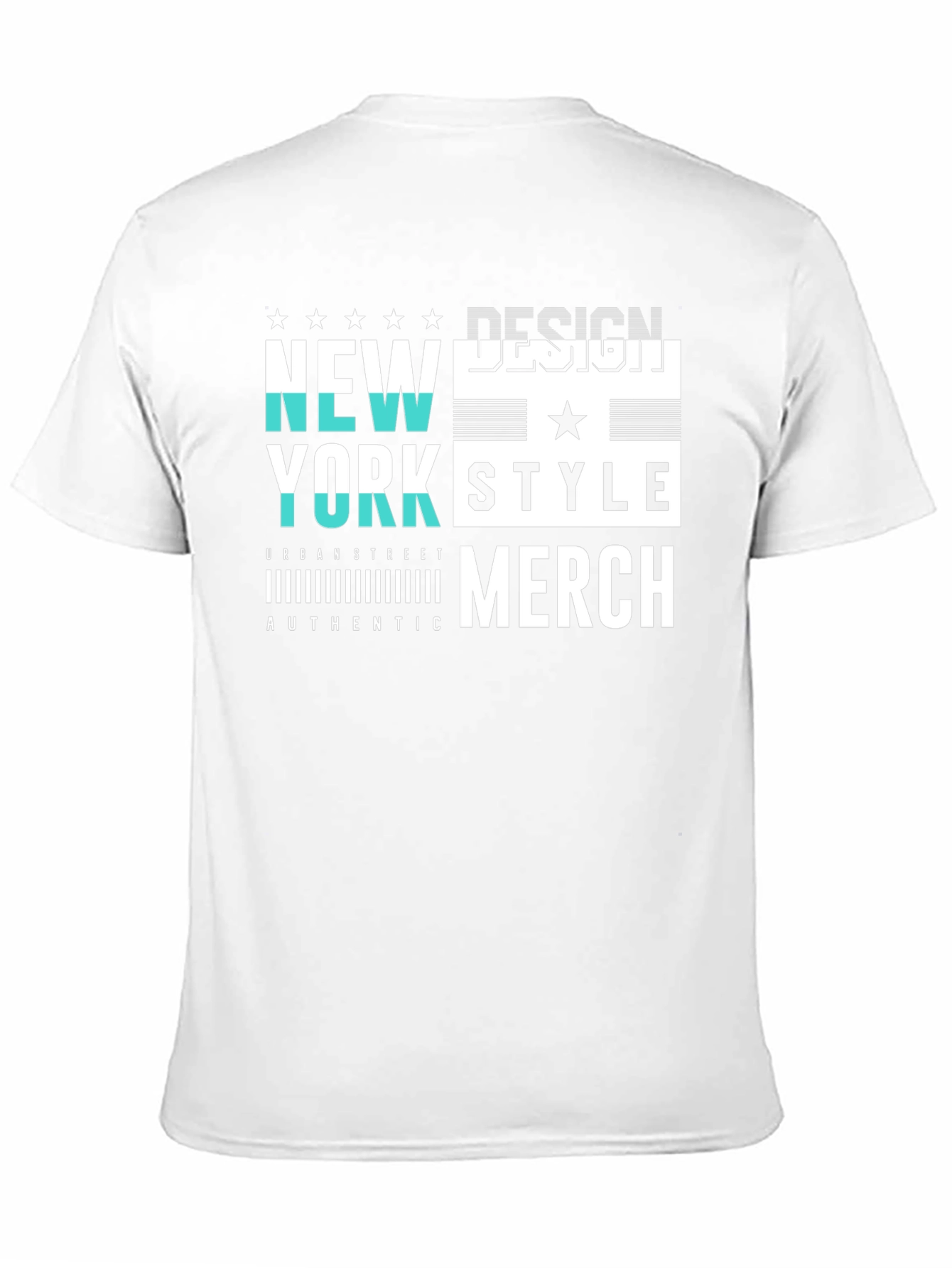 New York Style Graphic Print Black T-Shirt