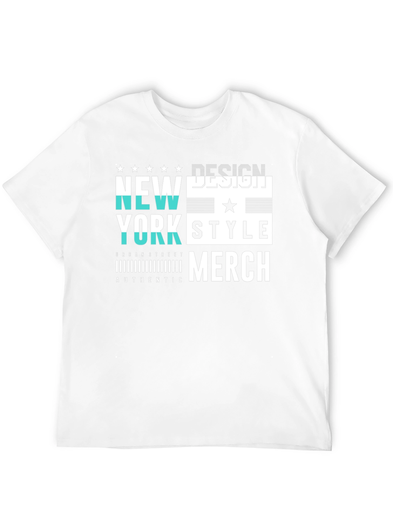 New York Style Graphic Print Black T-Shirt