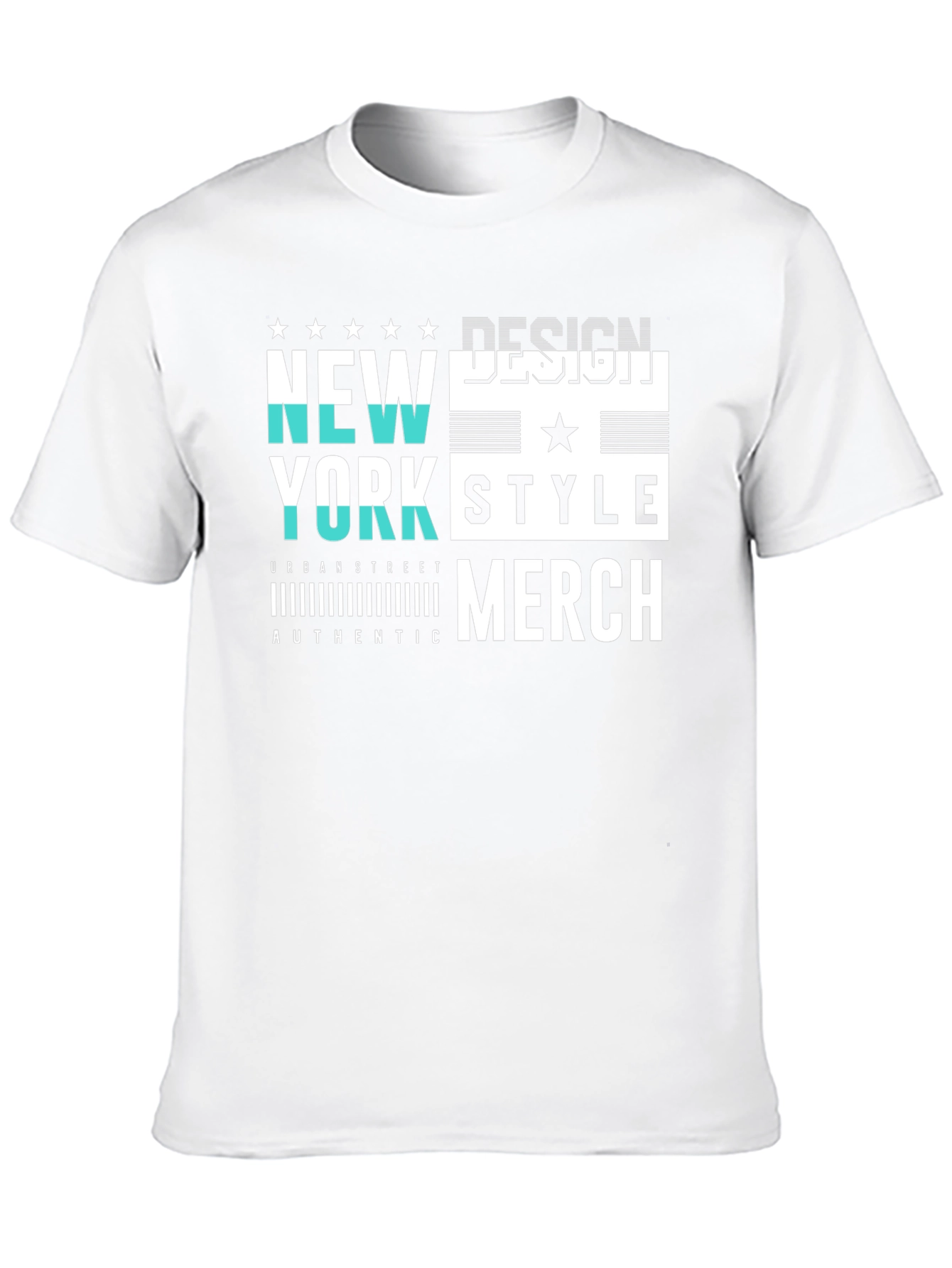 New York Style Graphic Print Black T-Shirt