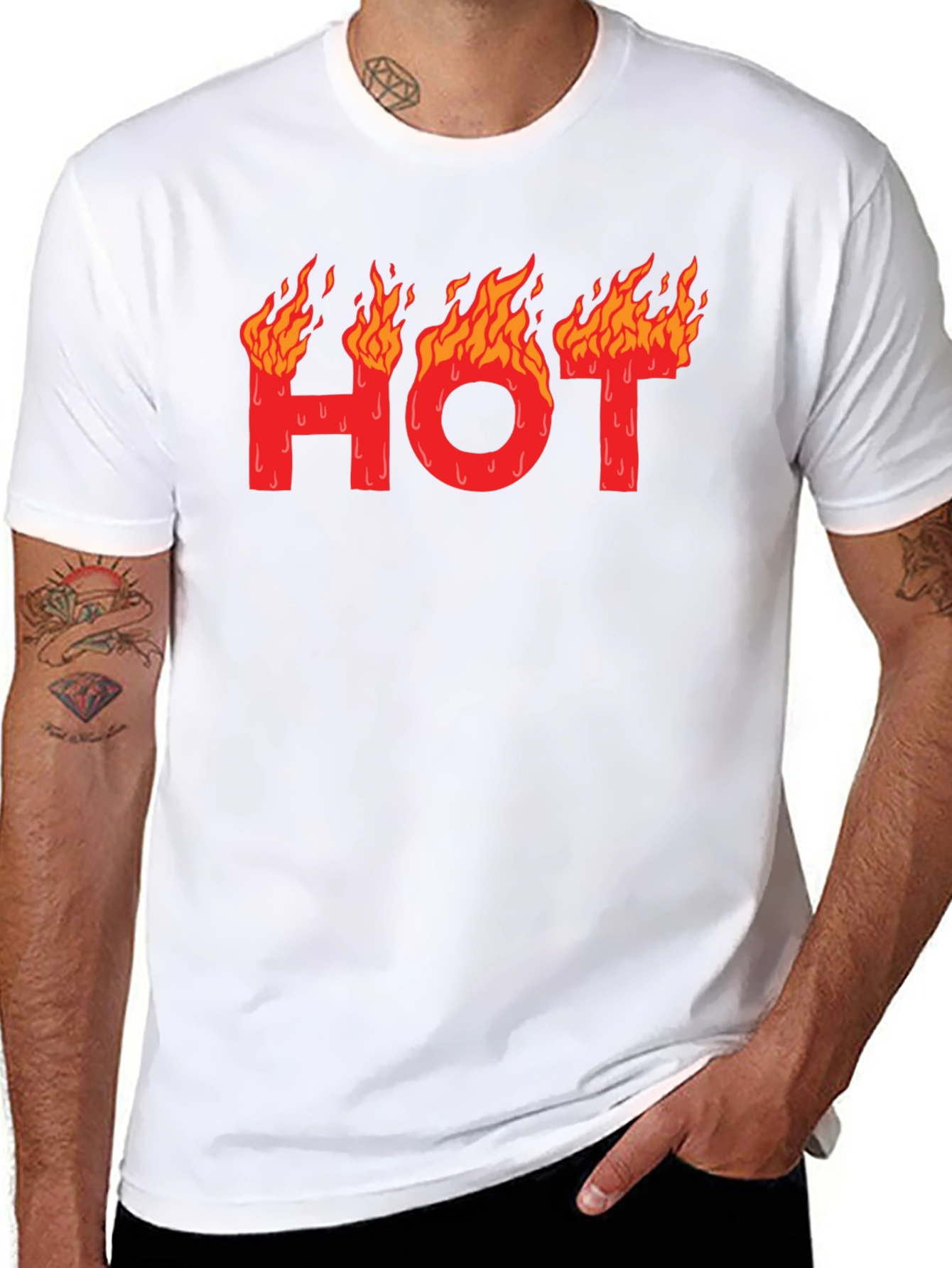 Hot Graphic T-Shirt - Black Cotton Tee