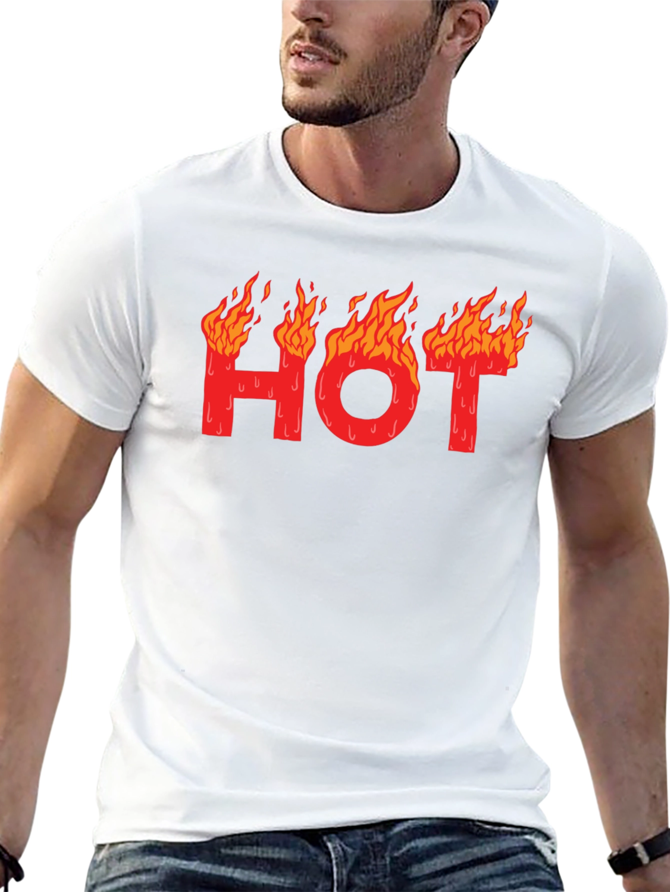 Hot Graphic T-Shirt - Black Cotton Tee