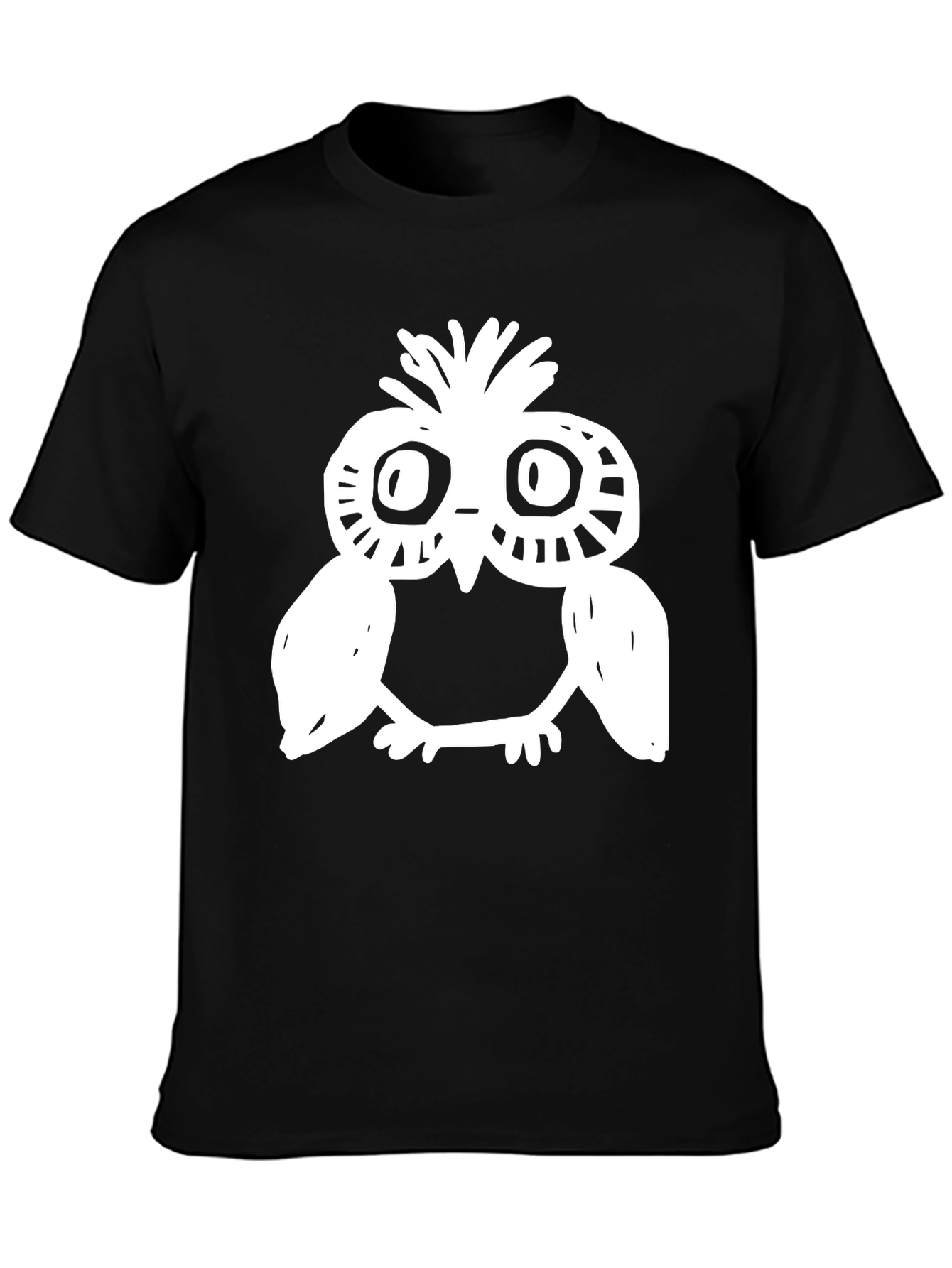 Owl Graphic Black T-Shirt