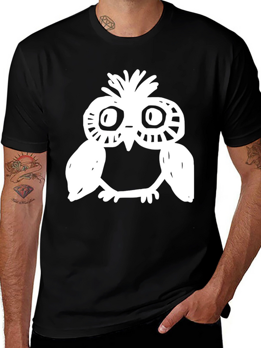 Owl Graphic Black T-Shirt