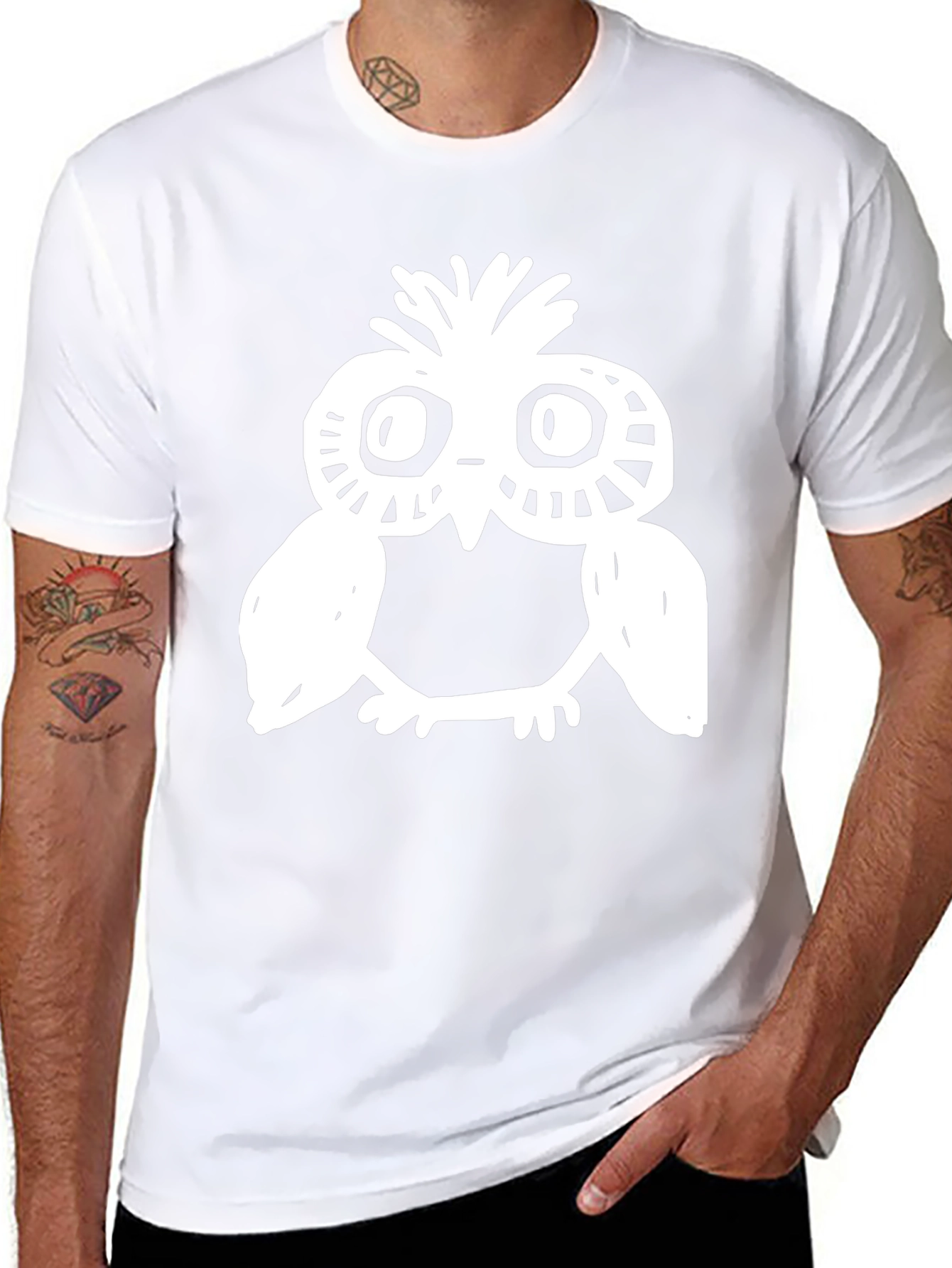 Owl Graphic Black T-Shirt