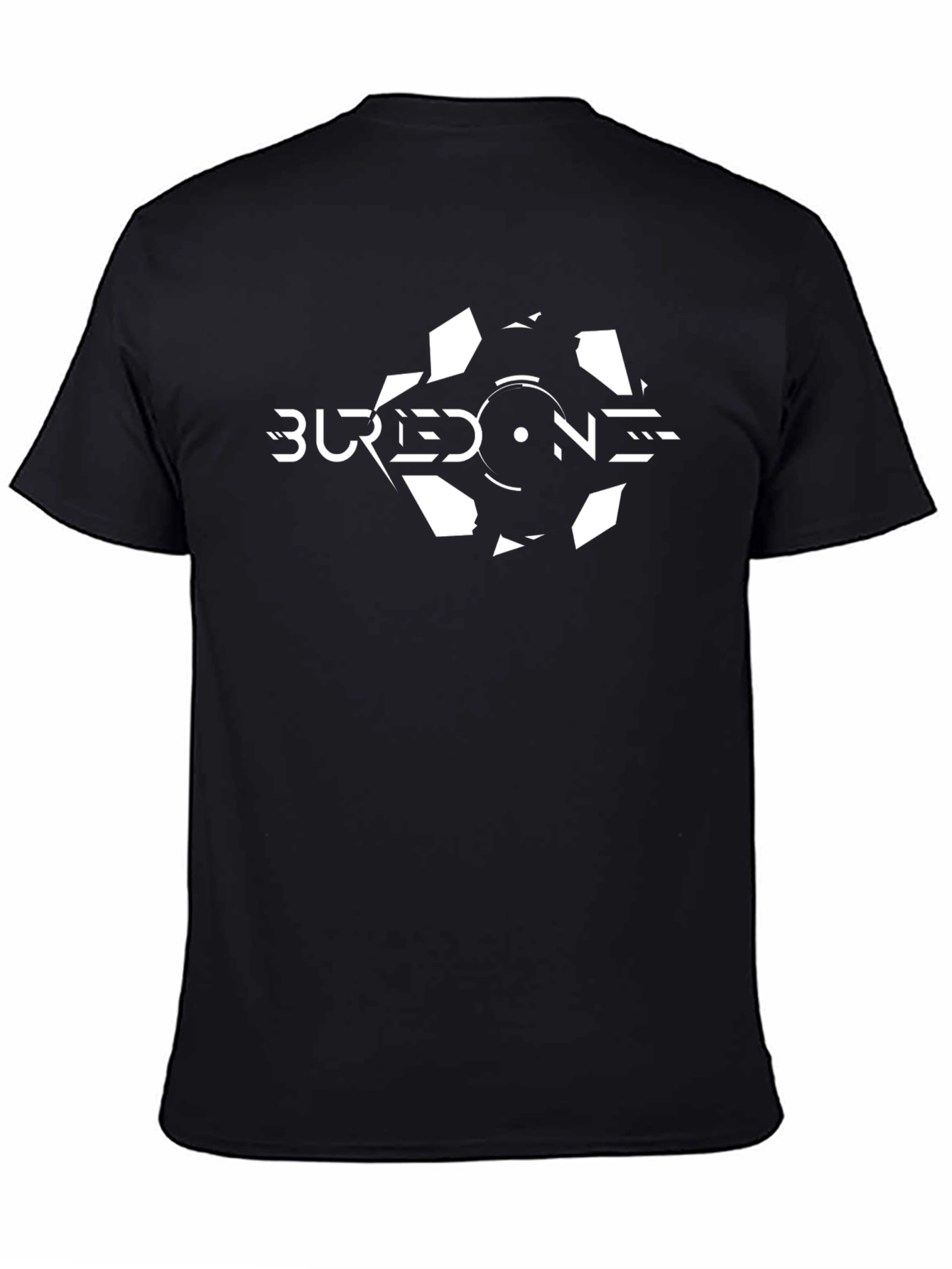 BUREDONE Black Graphic Tee - Modern Style