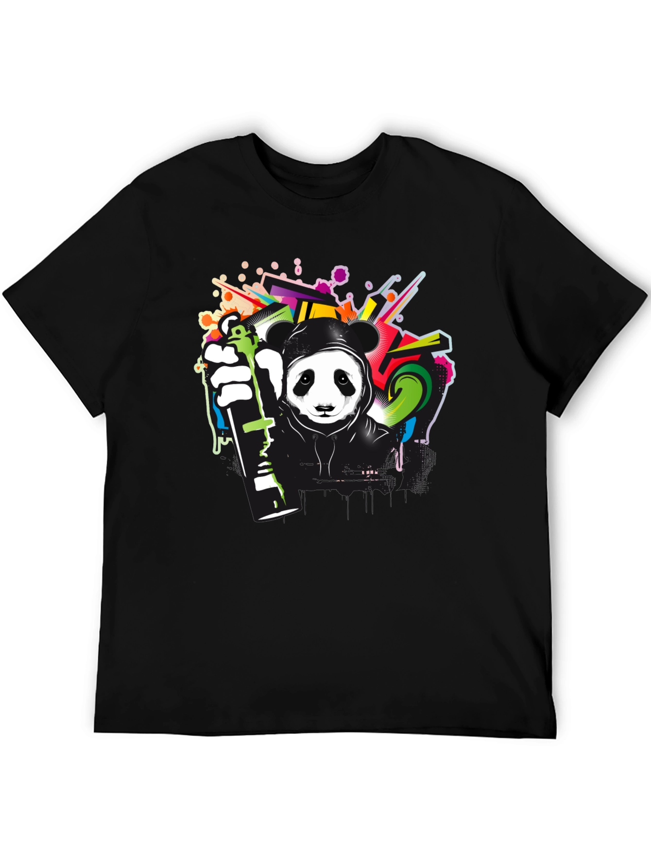 Graffiti Panda Black T-Shirt