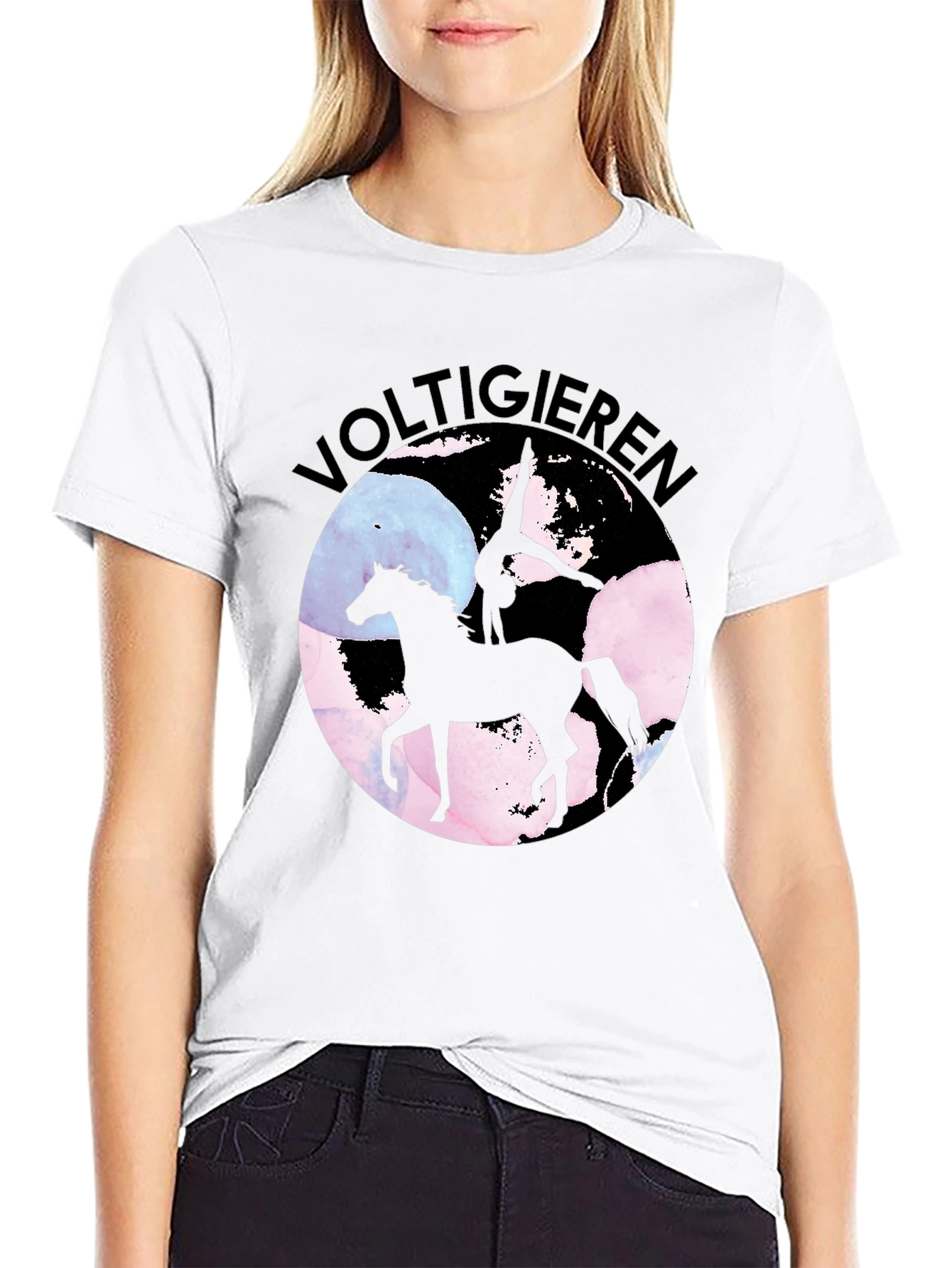 Voltigieren Horse T-Shirt - Equestrian Art Tee