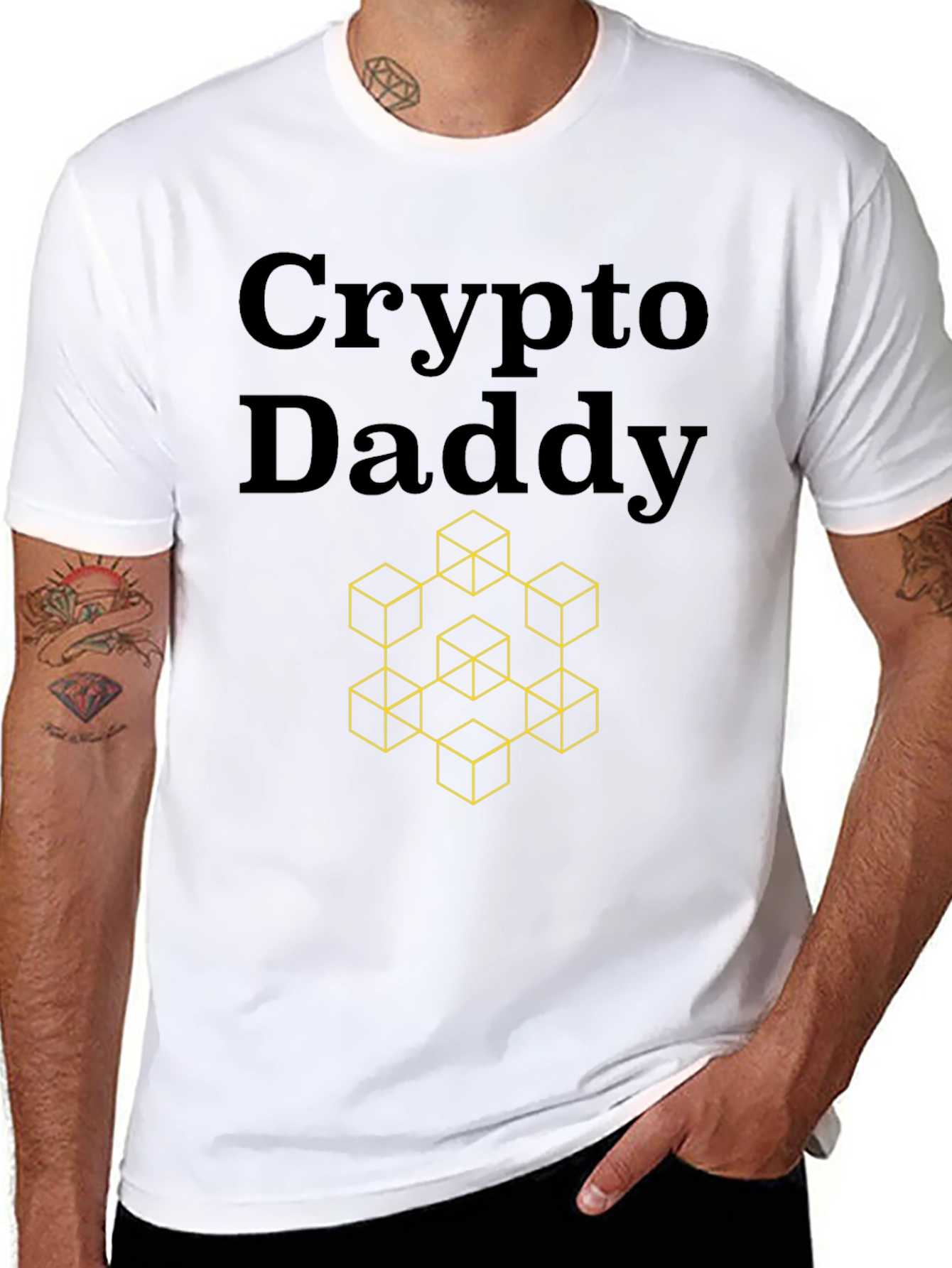 Crypto Daddy T-Shirt - Geometric Design