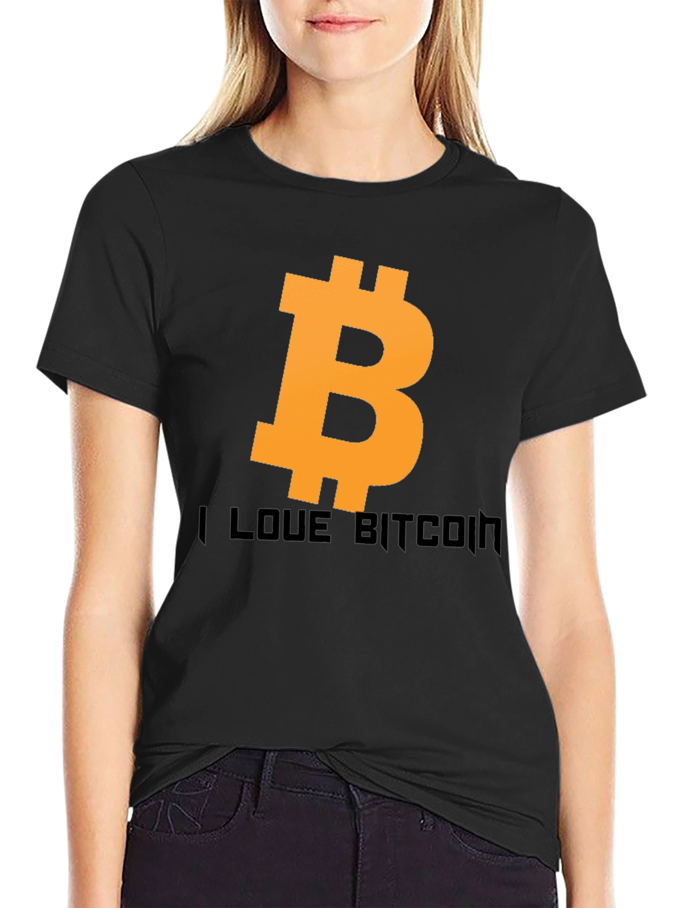 I Love Bitcoin Black Tee
