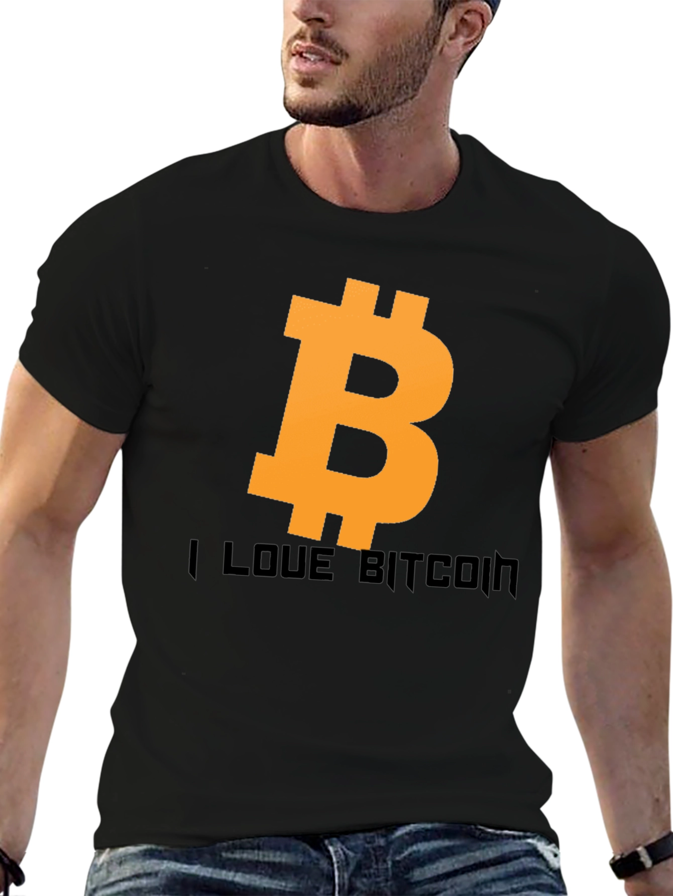 I Love Bitcoin Black Tee