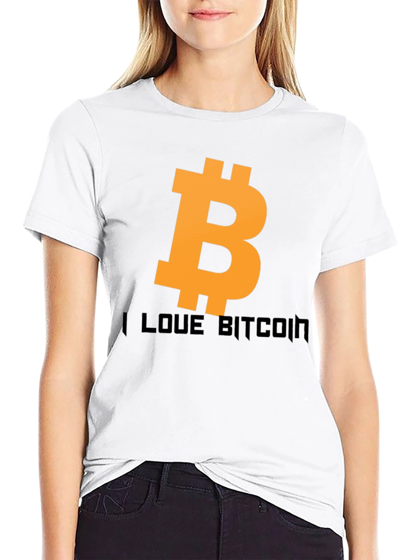 I Love Bitcoin Black Tee