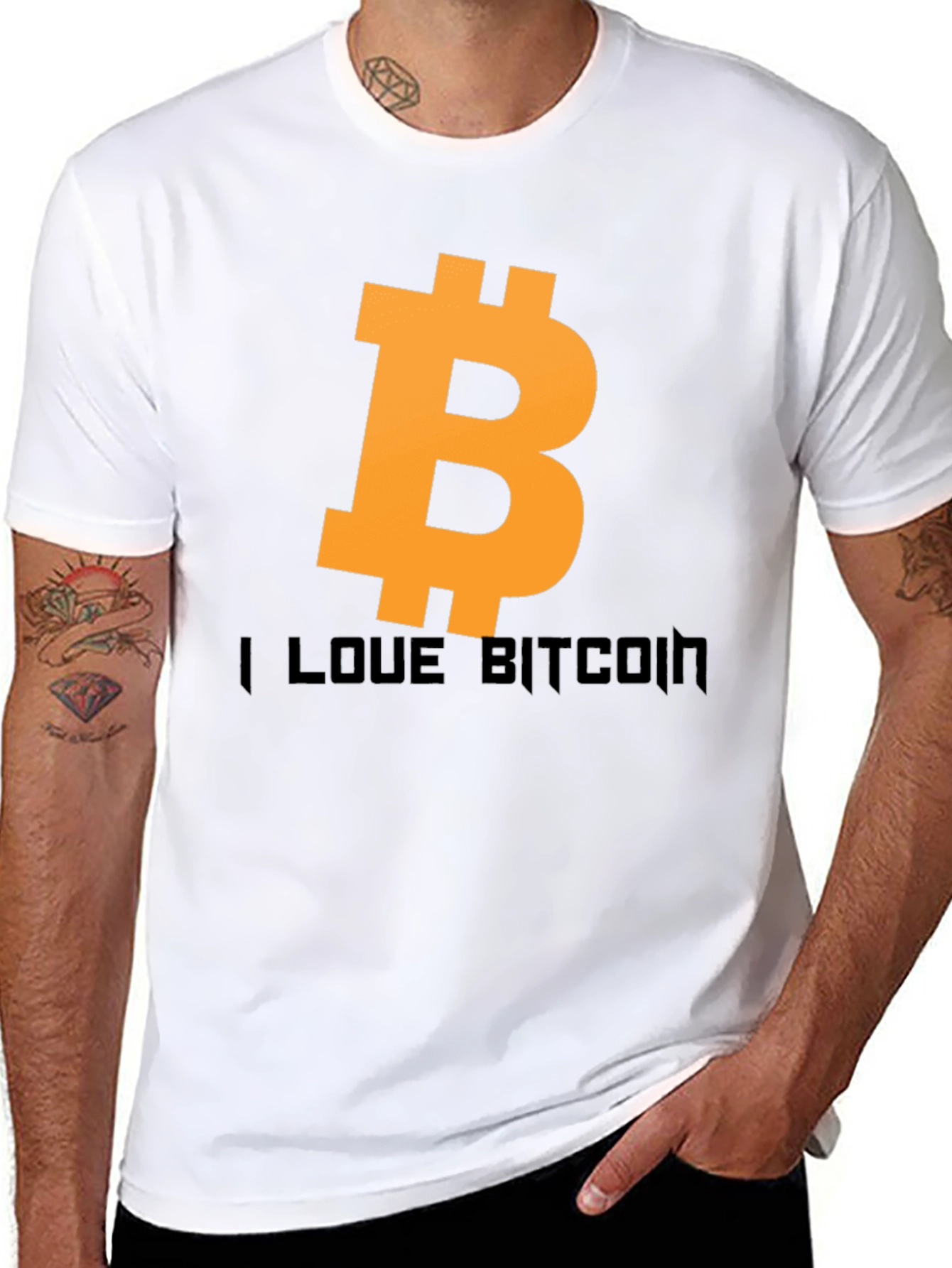 I Love Bitcoin Black Tee