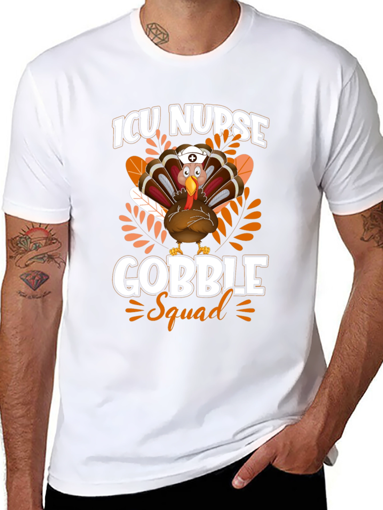 ICU Nurse Gobble Squad Thanksgiving T-Shirt